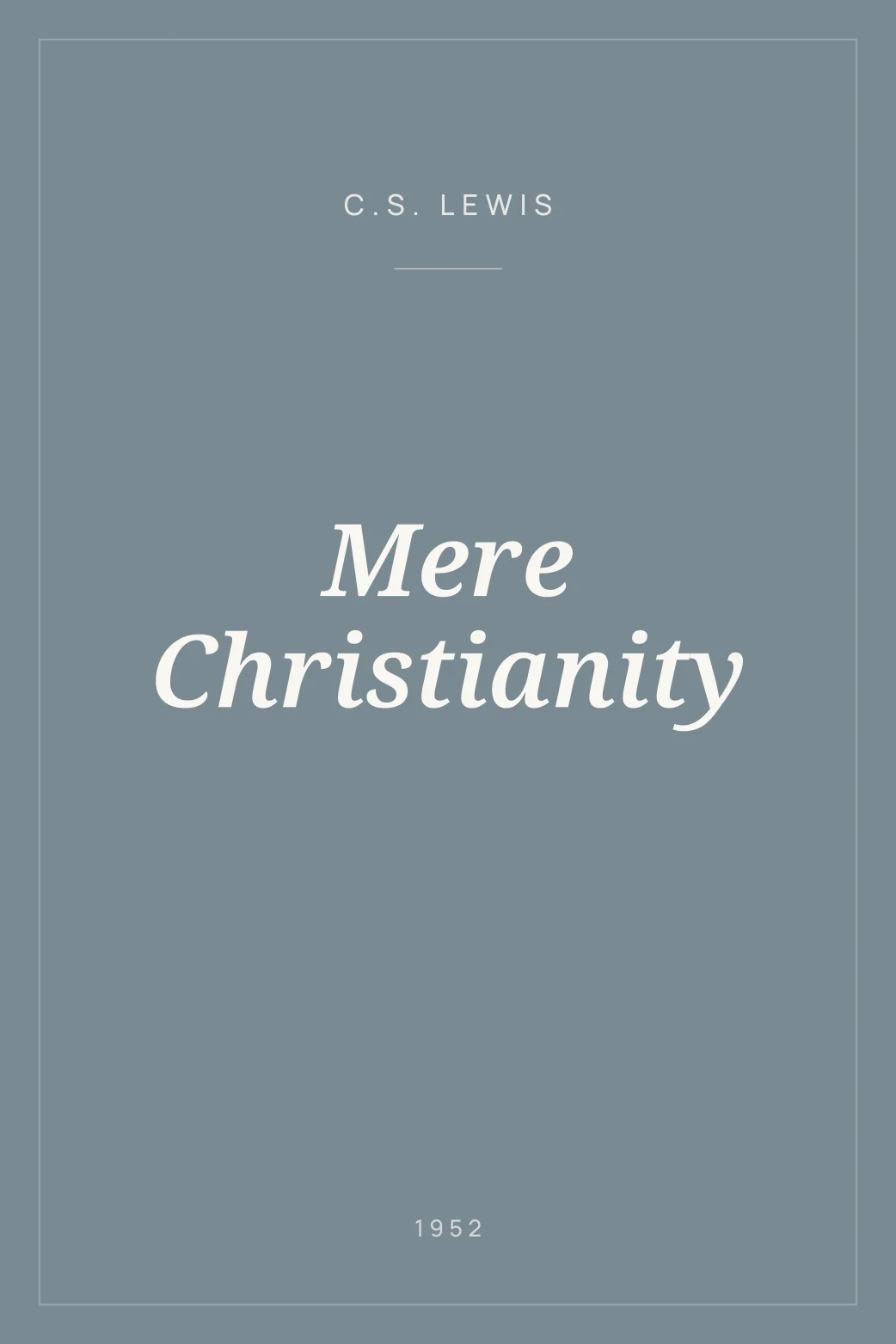 Portada de Mere Christianity