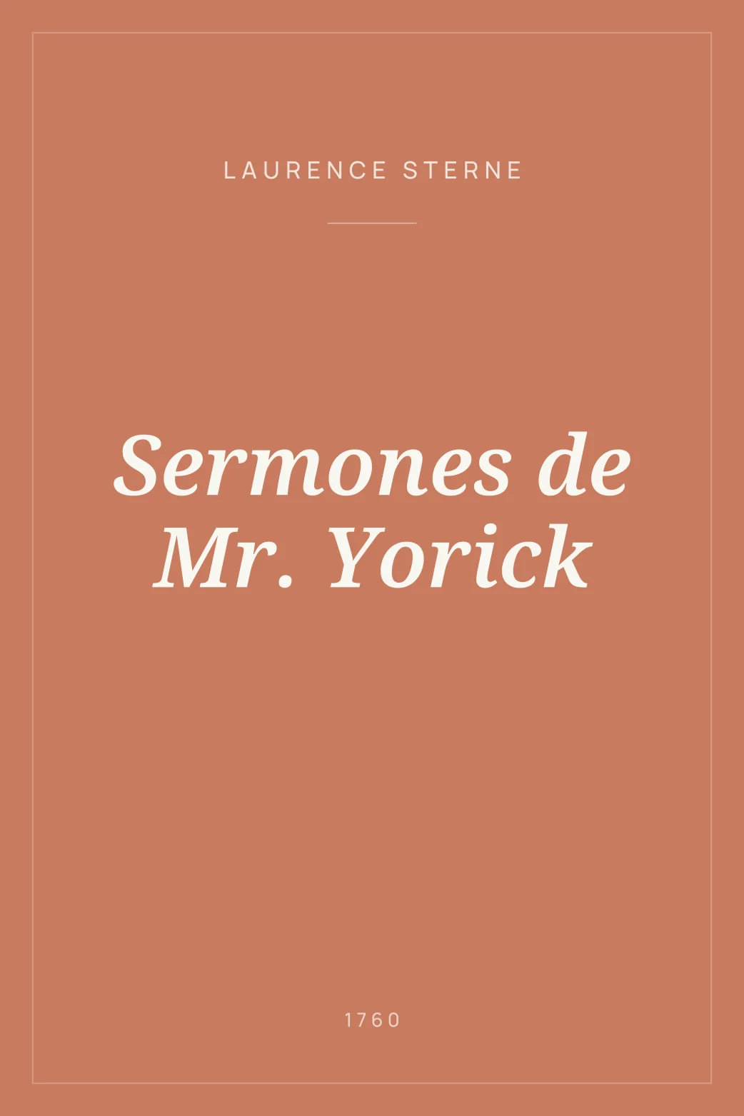Portada de Sermones de Mr. Yorick