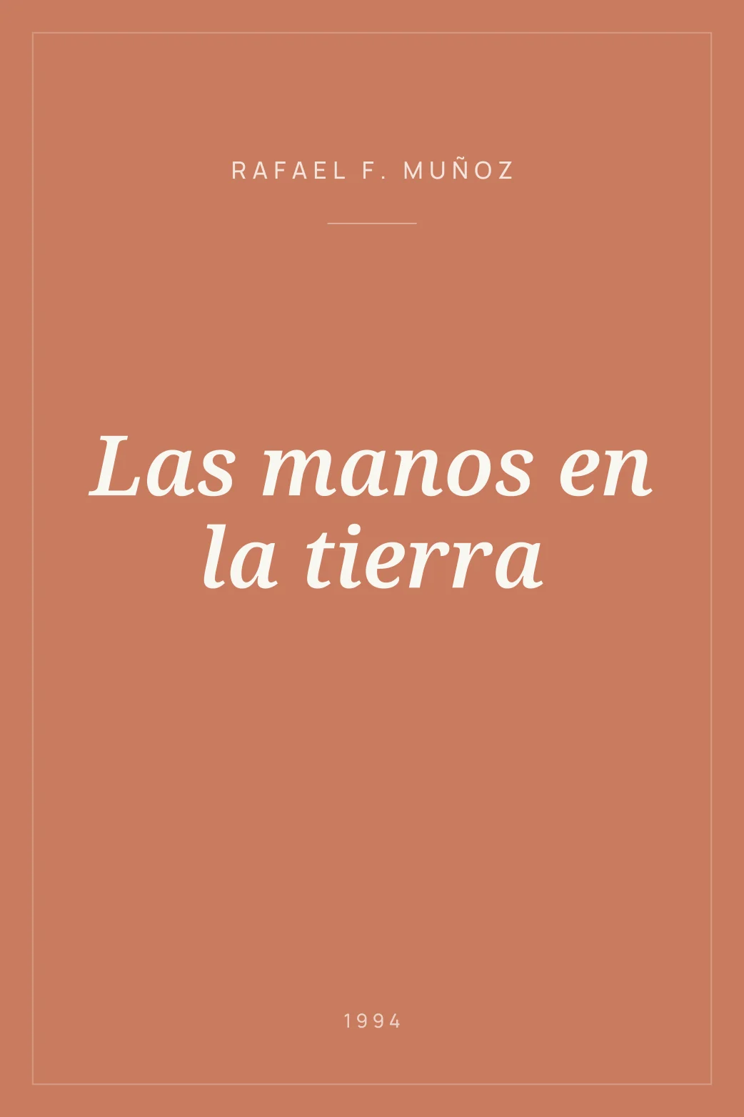 Portada de Las manos en la tierra