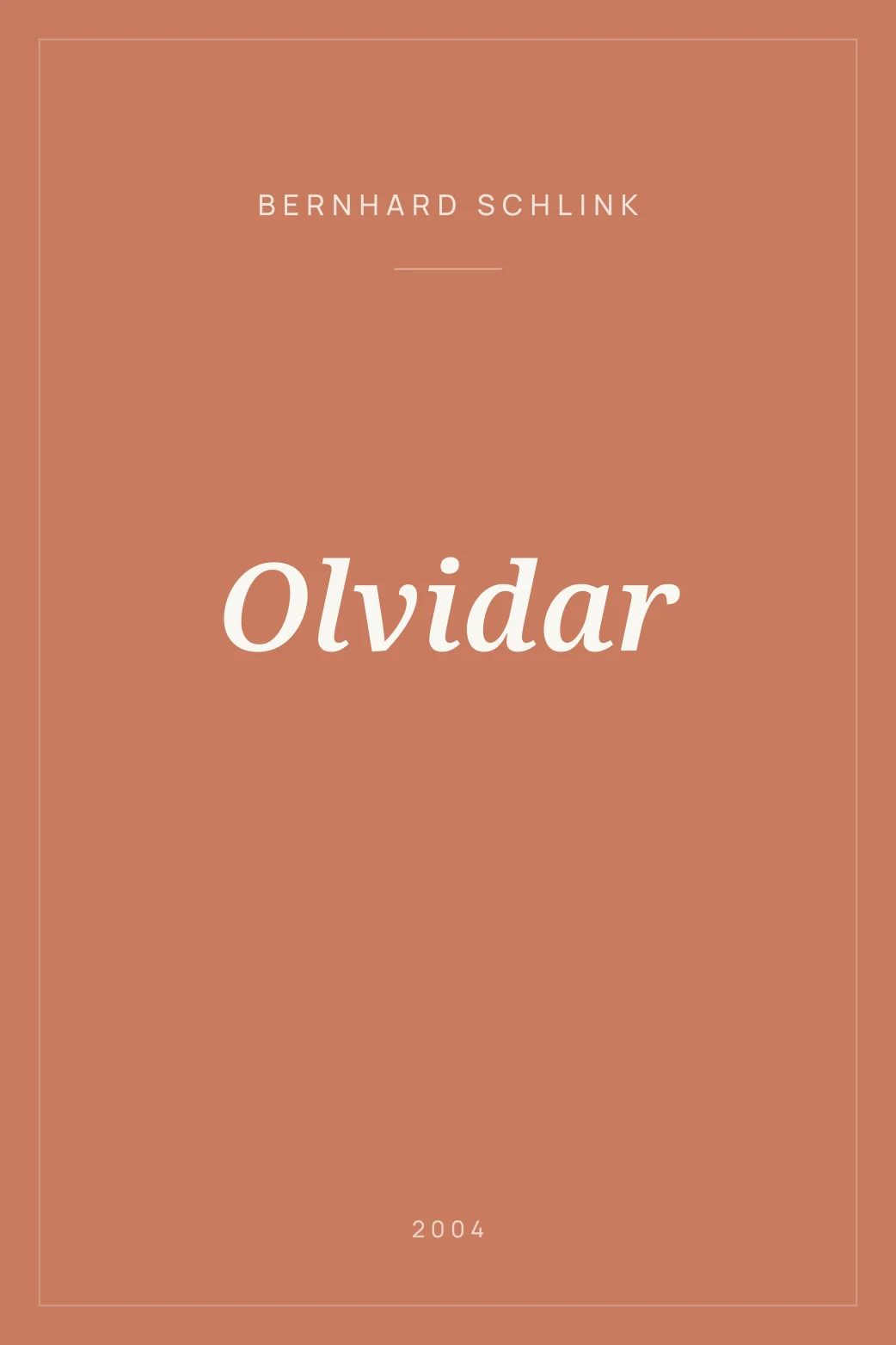 Portada de Olvidar