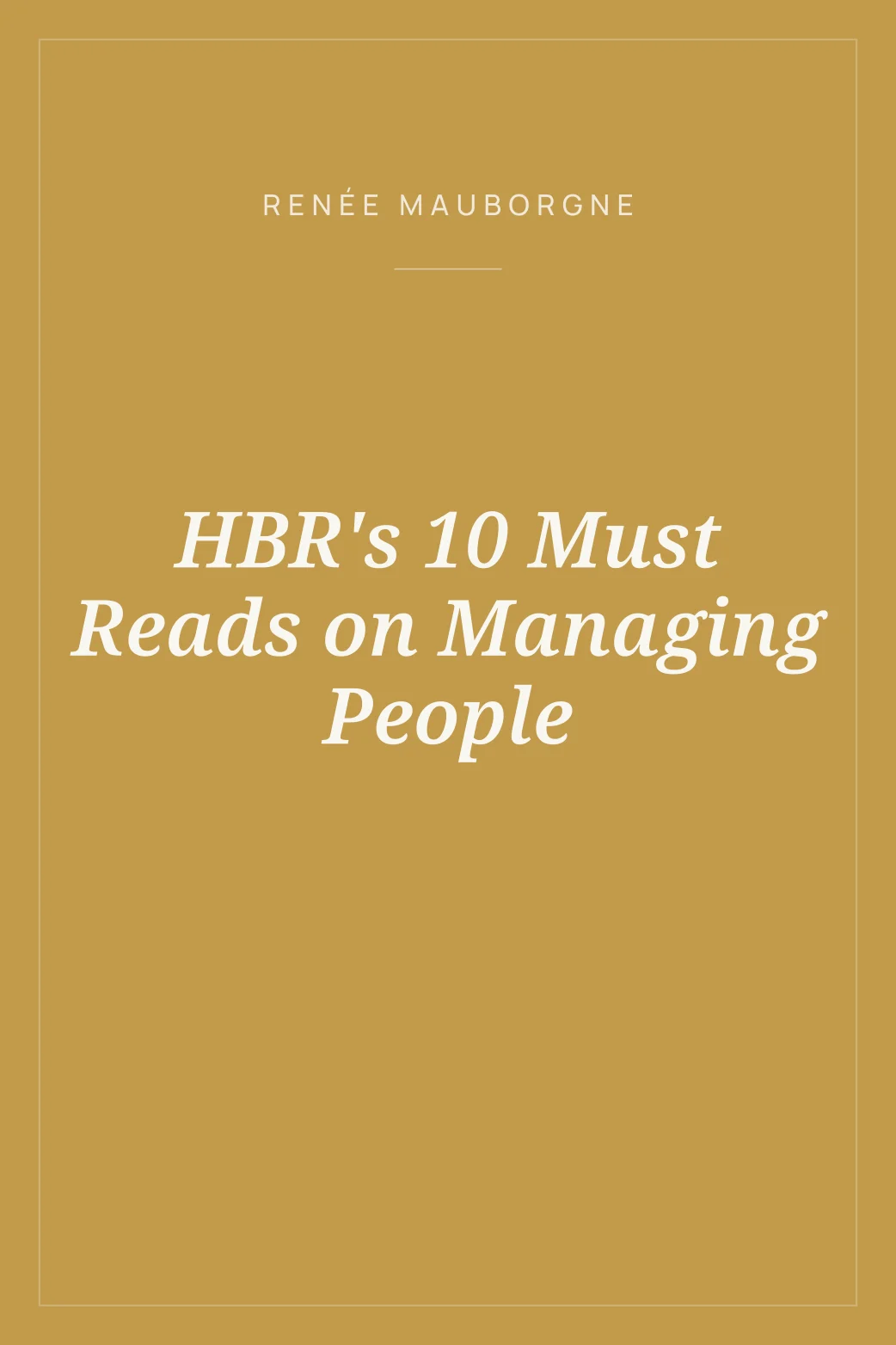 Portada de HBR's 10 Must Reads on Managing People