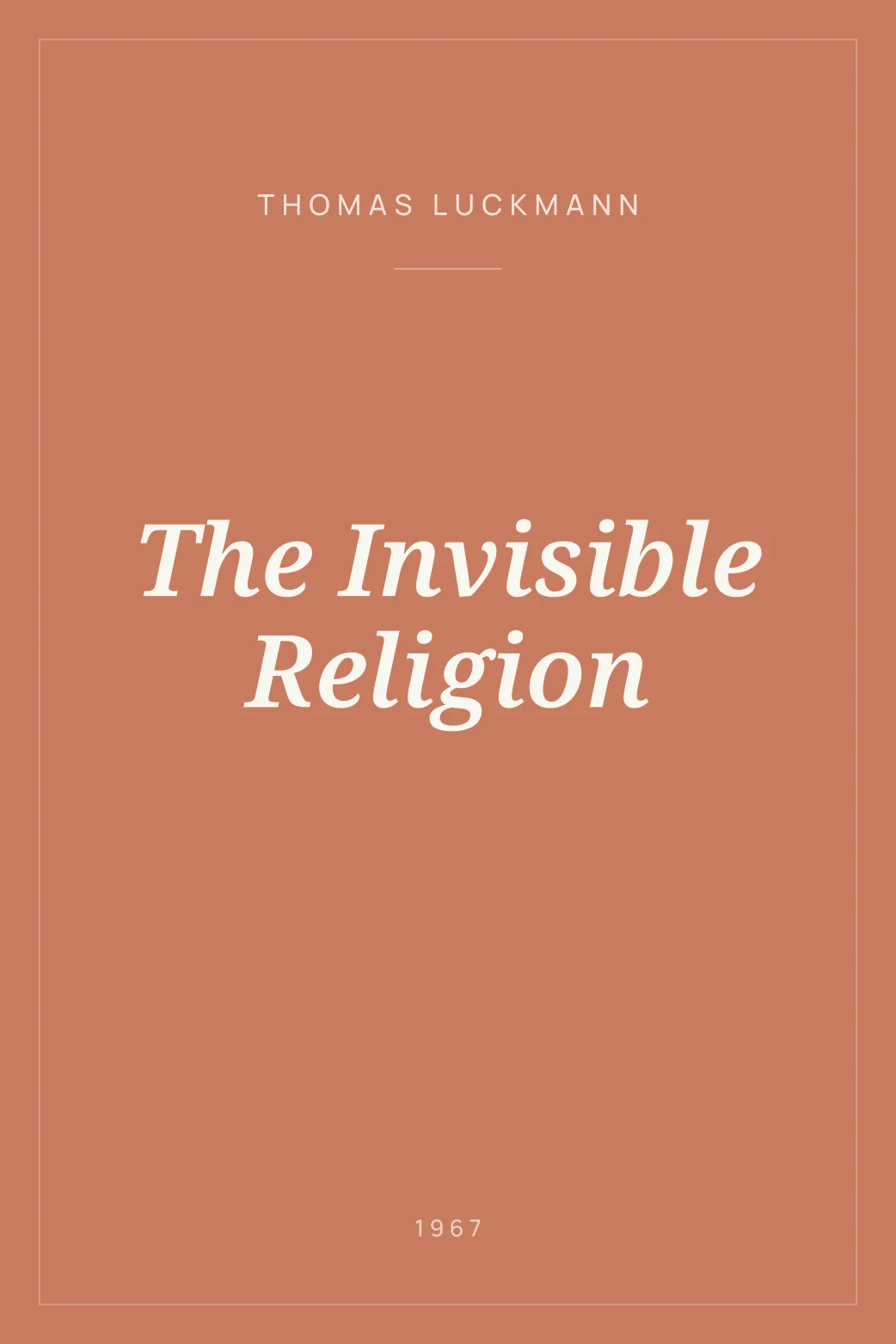 Portada de The Invisible Religion