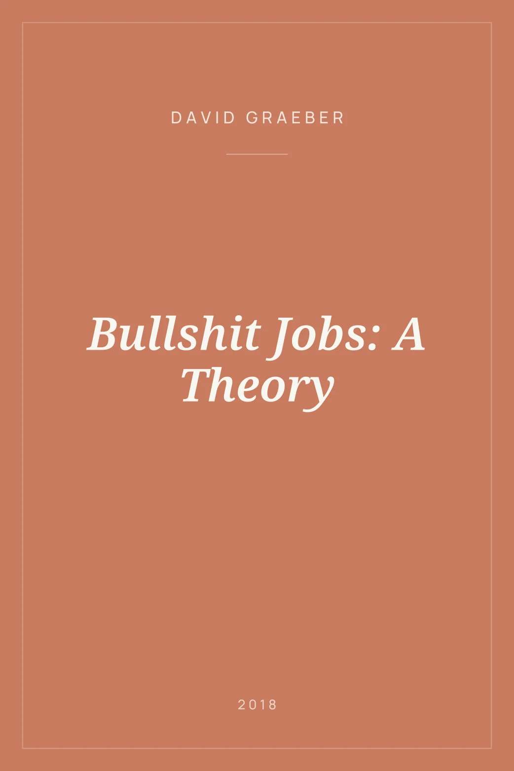 Portada de Bullshit Jobs: A Theory