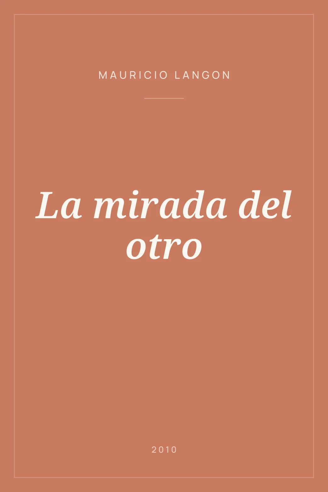 Portada de La mirada del otro