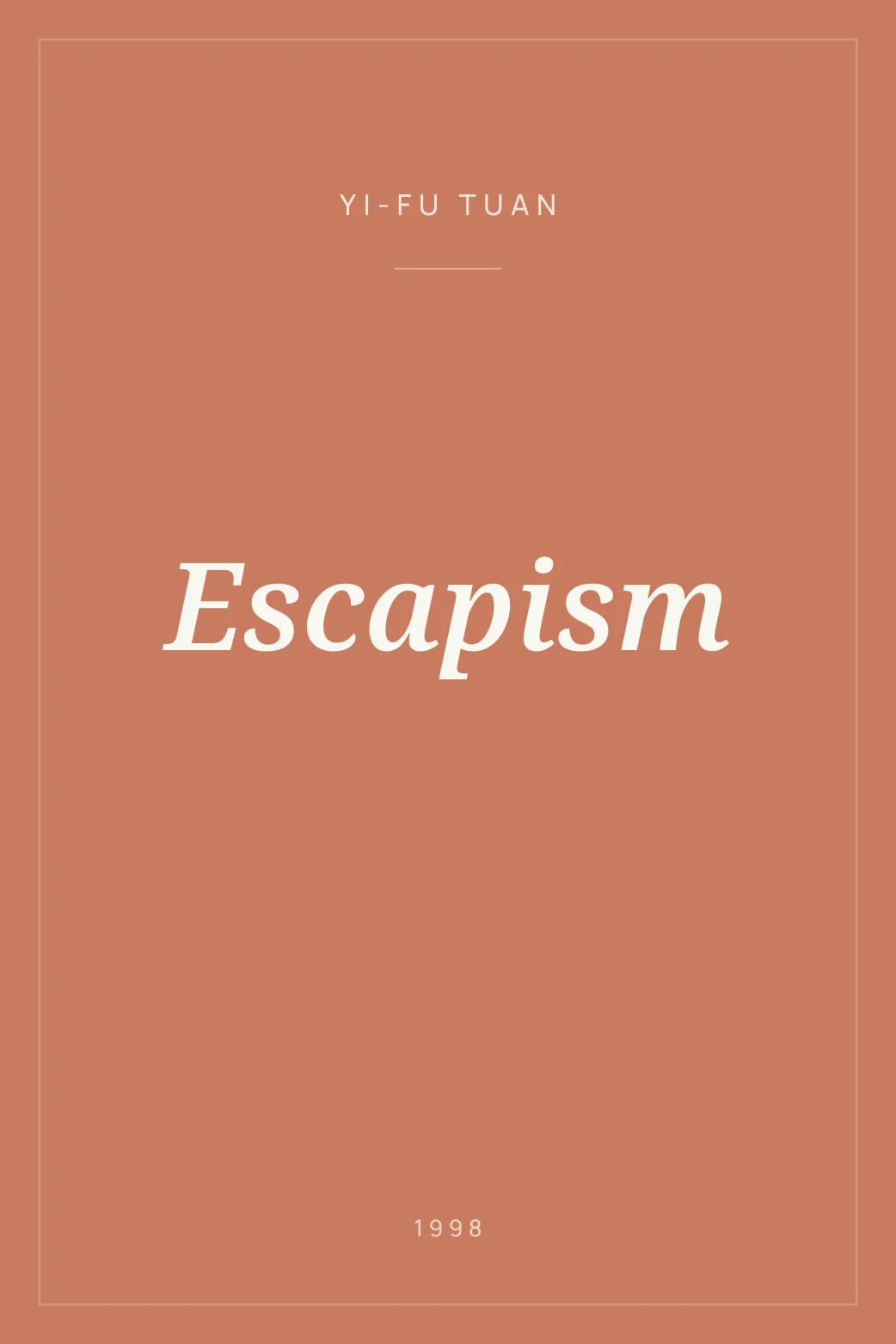 Portada de Escapism