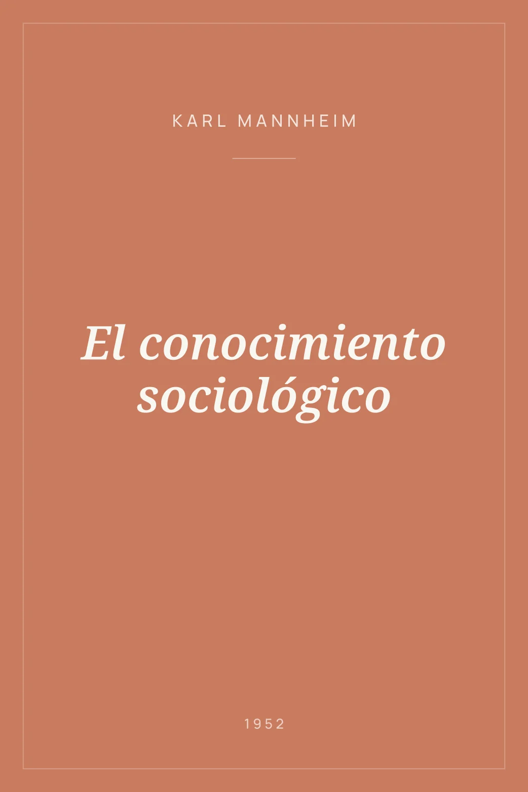 Portada de El conocimiento sociológico