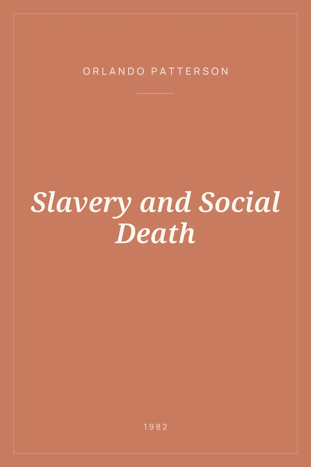 Portada de Slavery and Social Death