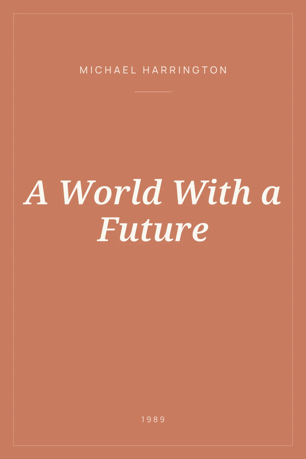 Portada de A World With a Future
