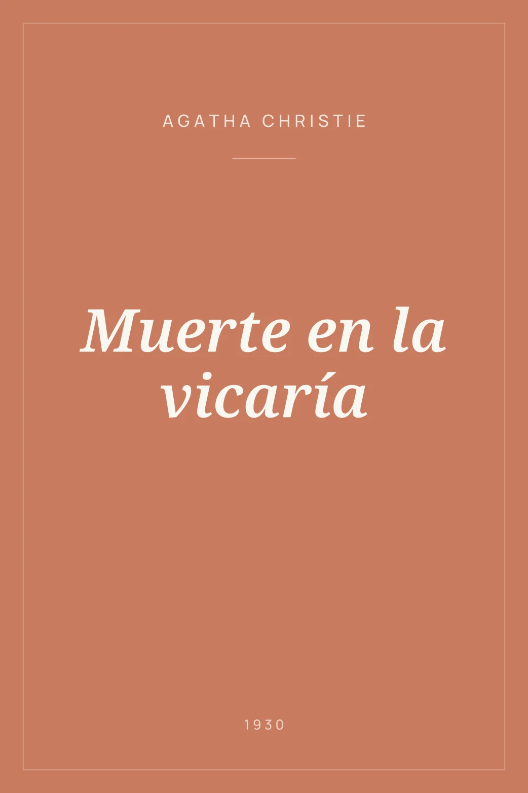 Portada de Muerte en la vicaría