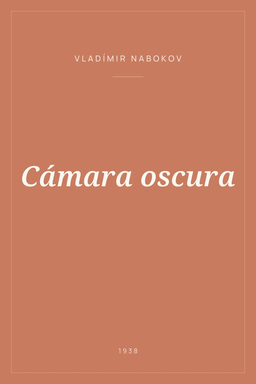 Portada de Cámara oscura