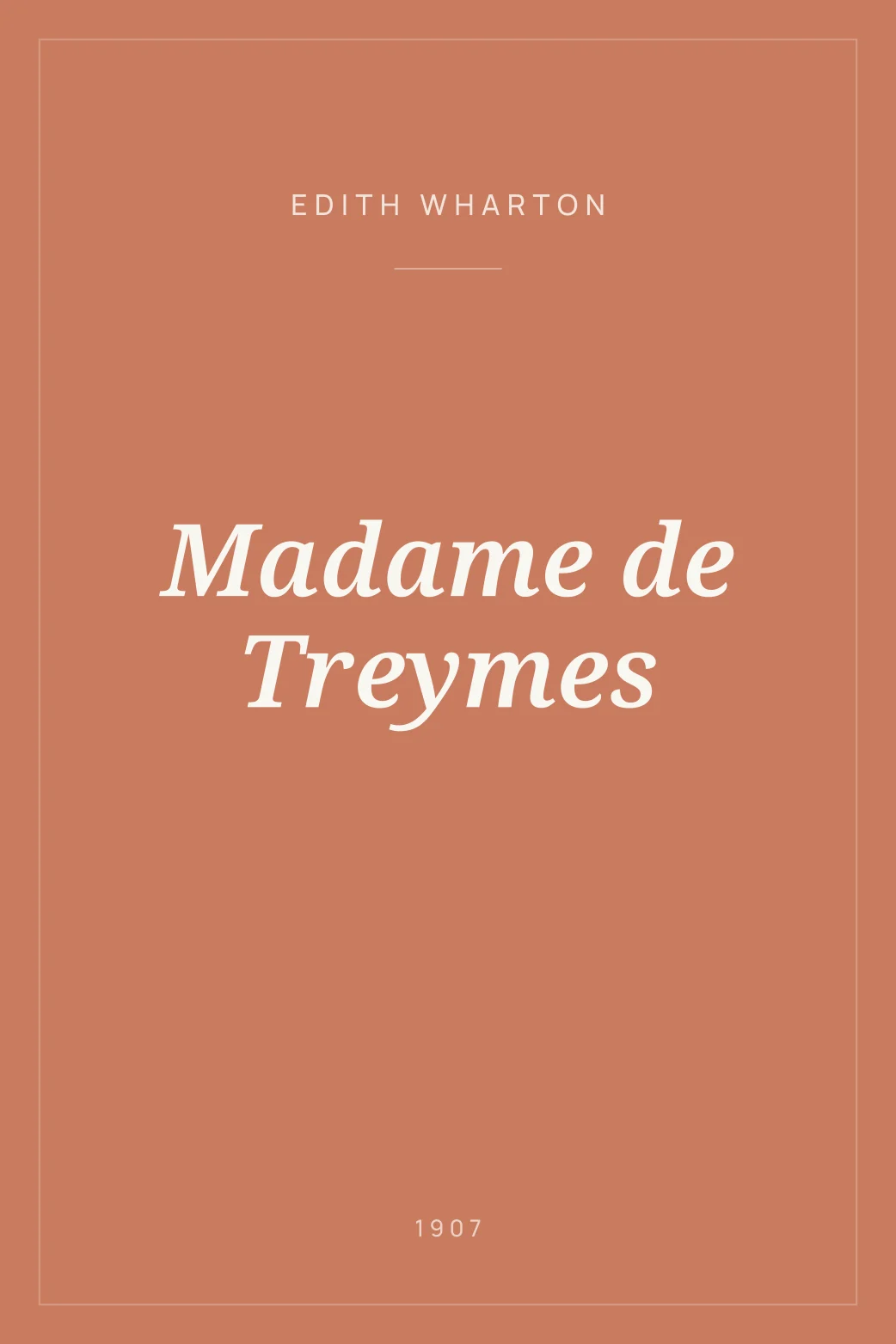 Portada de Madame de Treymes