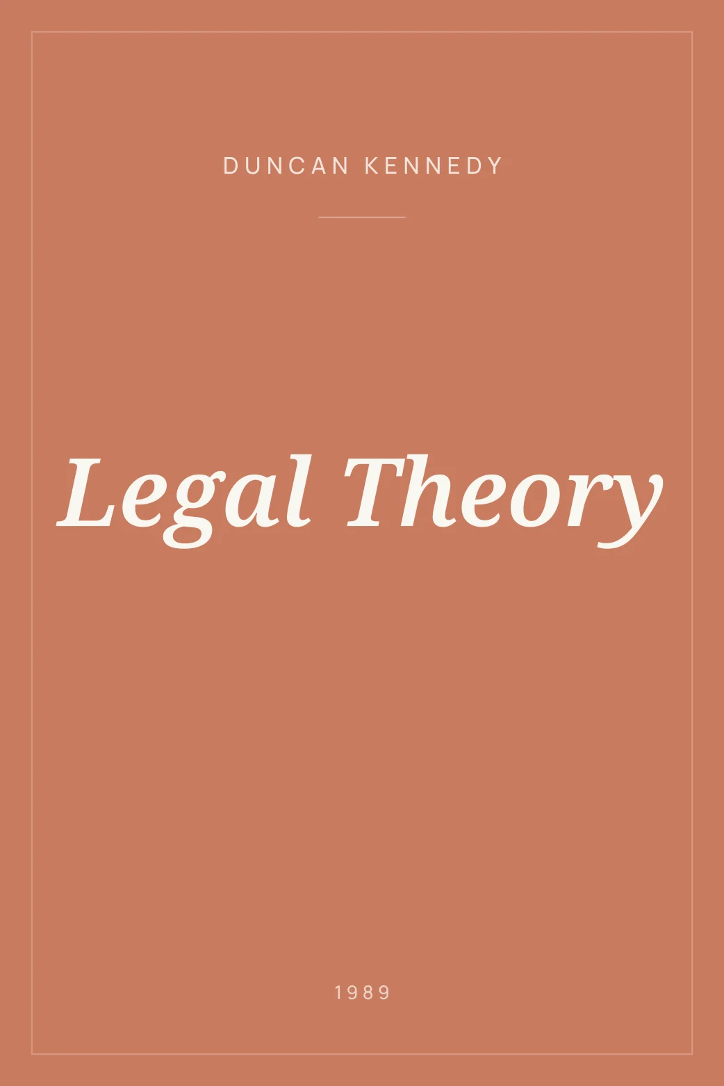 Portada de Legal Theory