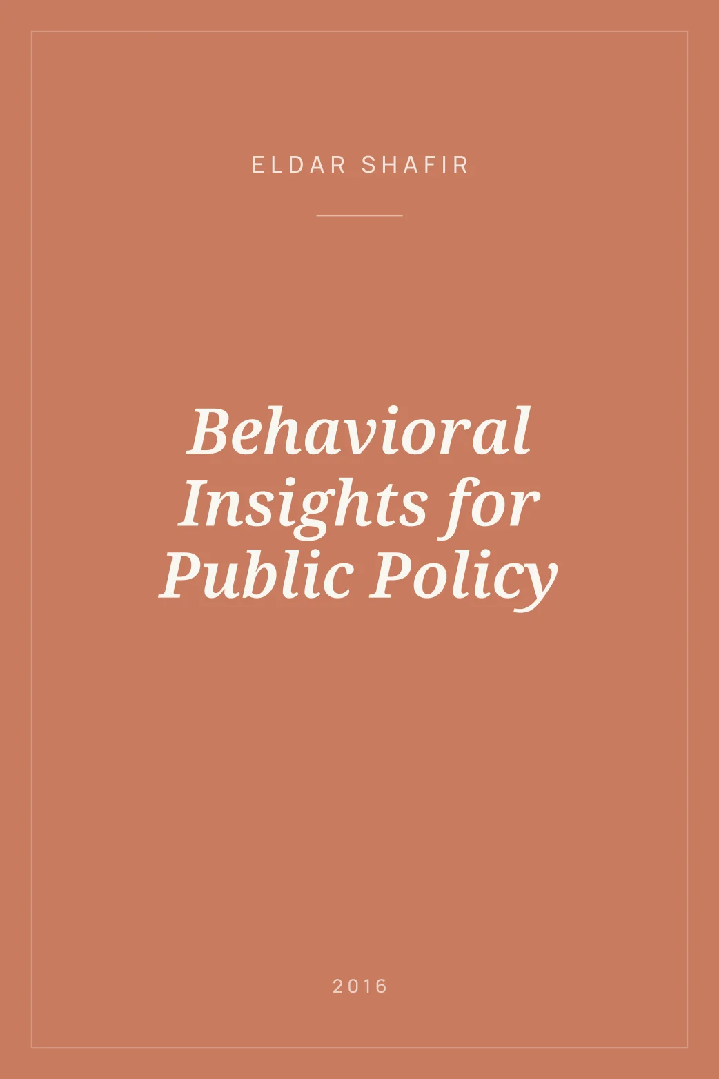 Portada de Behavioral Insights for Public Policy
