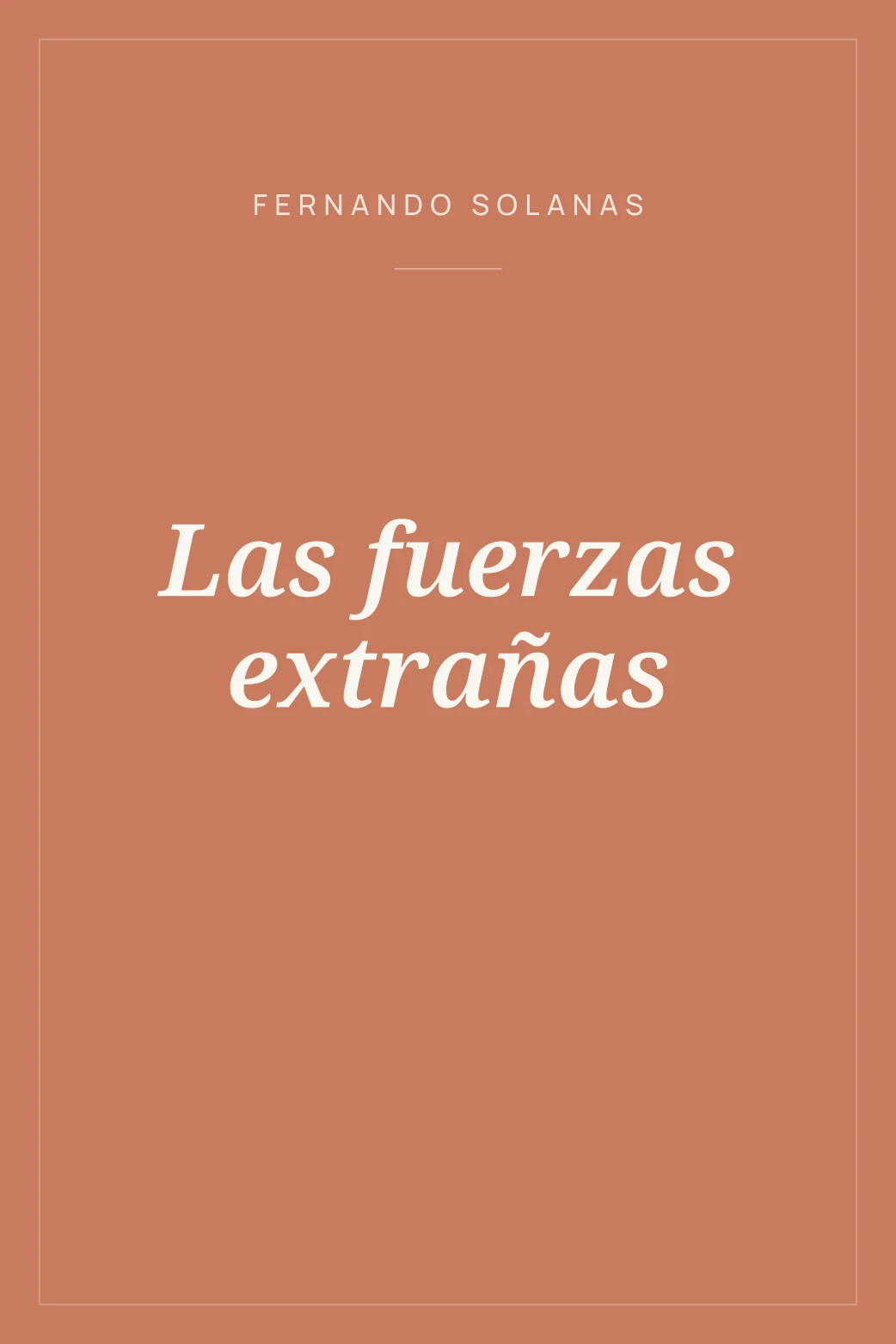 Portada de Las fuerzas extrañas