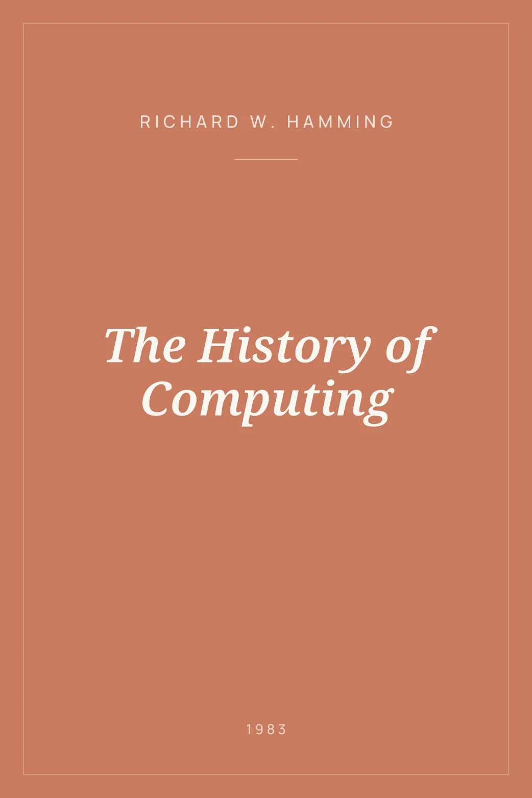 Portada de The History of Computing