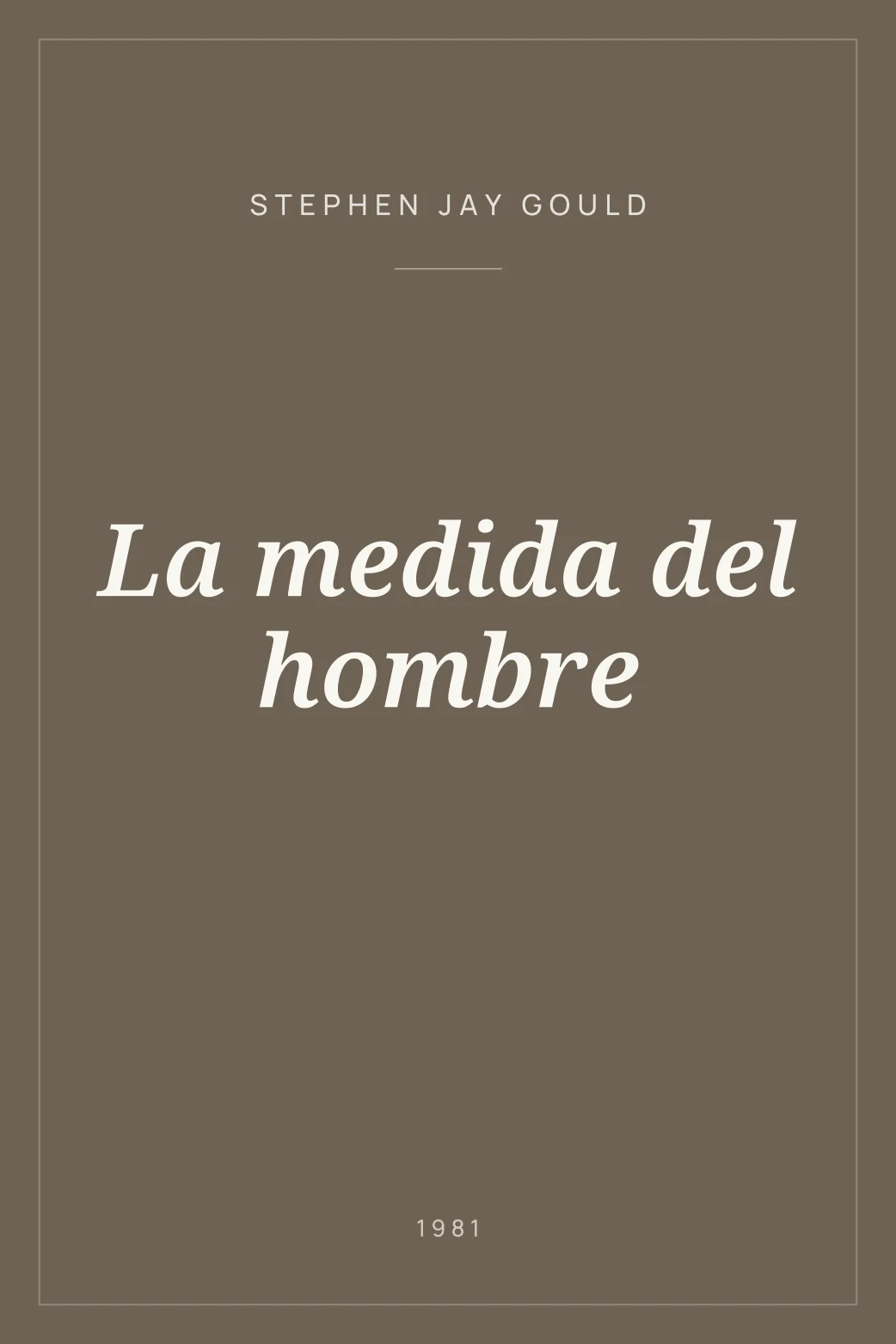 Portada de La medida del hombre