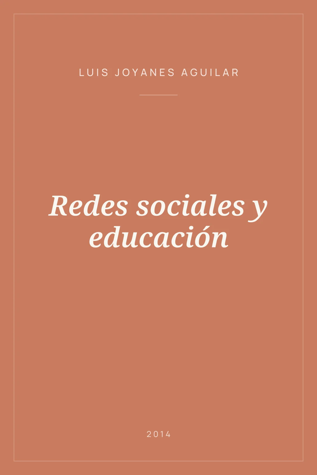 Portada de Redes sociales y educación