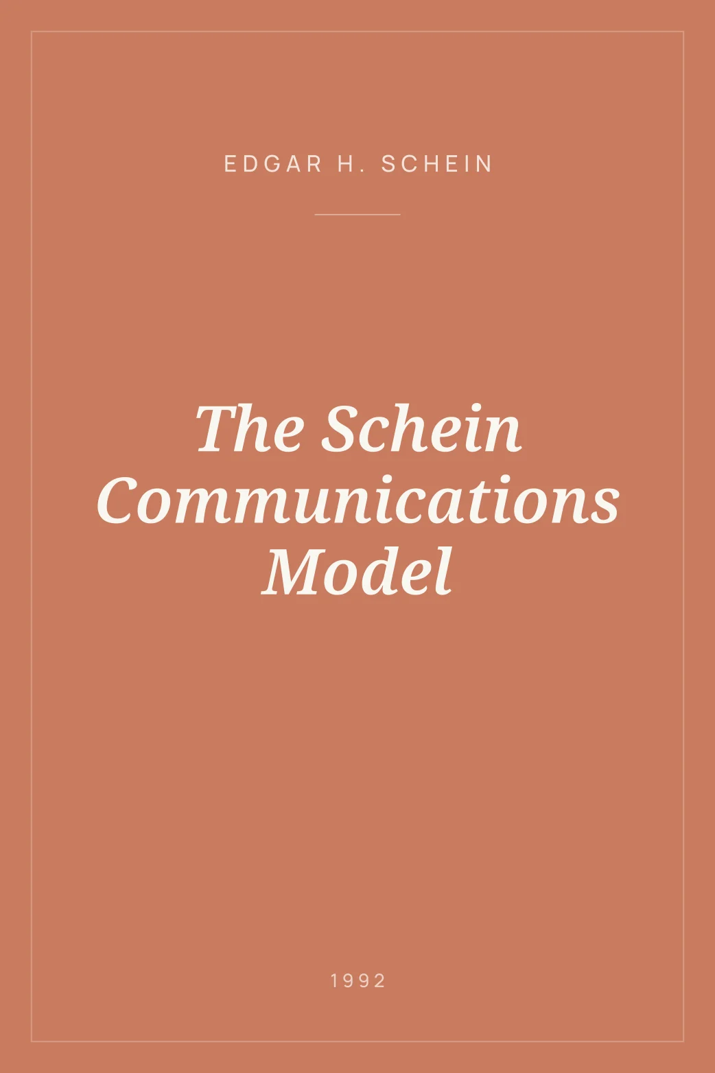 Portada de The Schein Communications Model