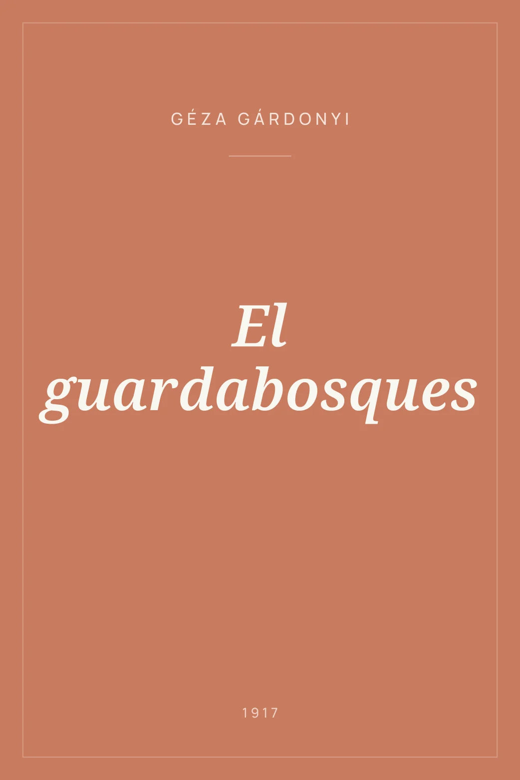 Portada de El guardabosques
