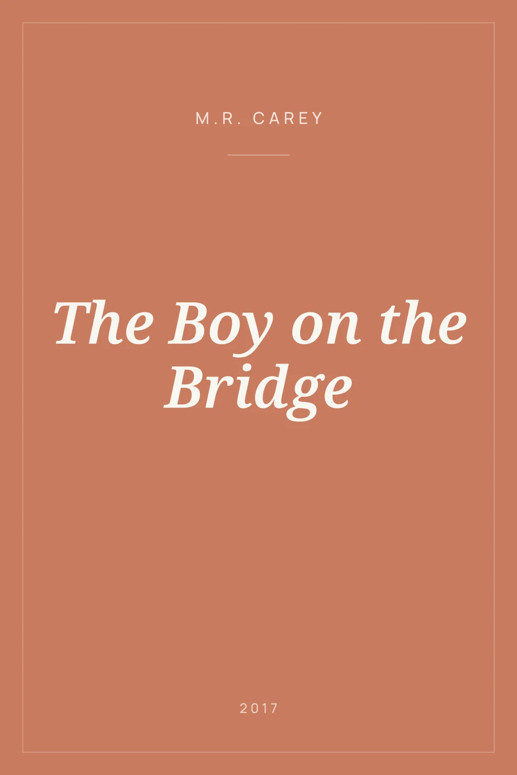 Portada de The Boy on the Bridge