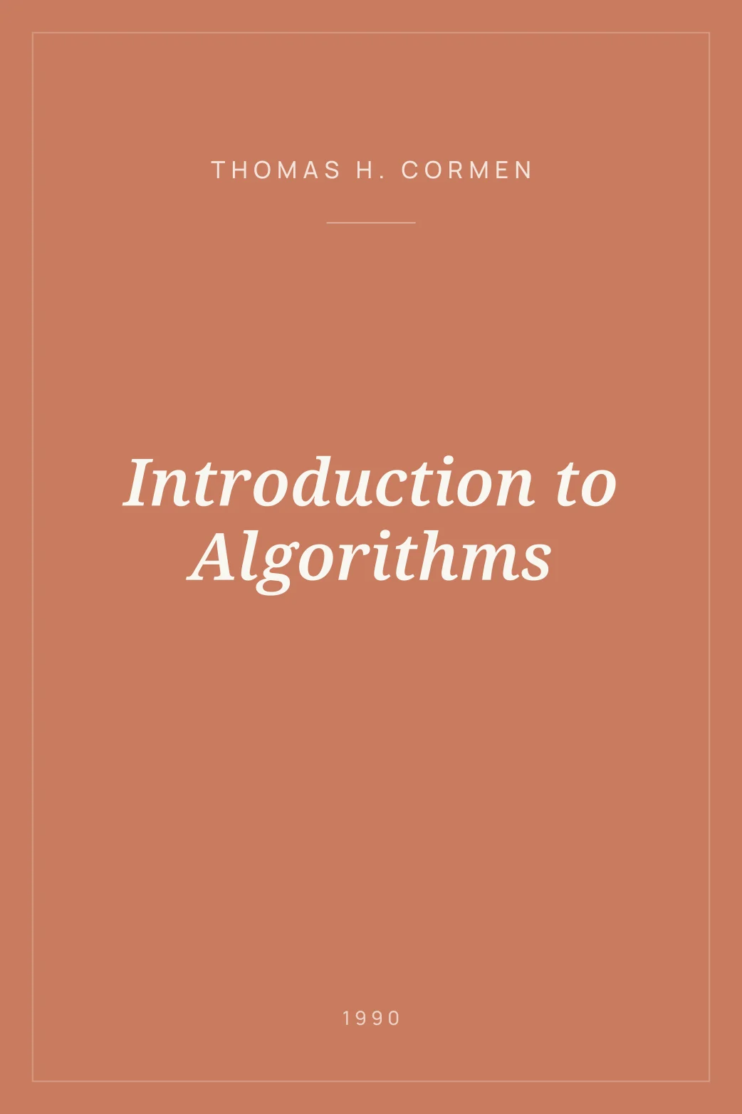Portada de Introduction to Algorithms