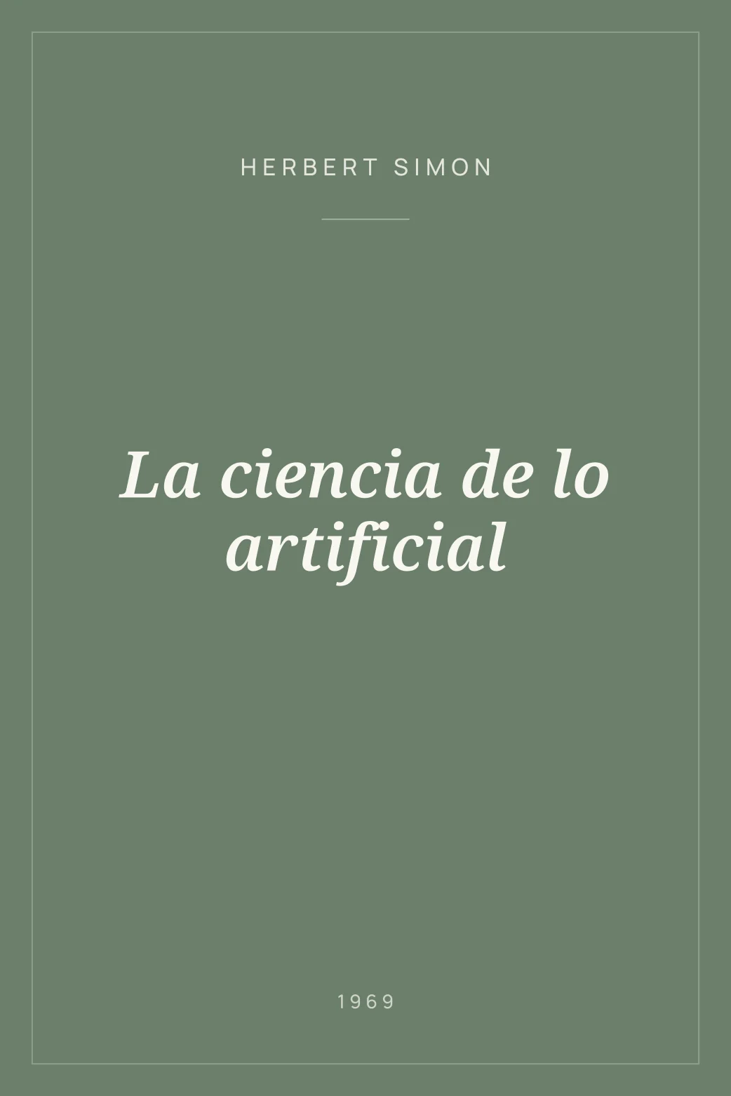 Portada de La ciencia de lo artificial
