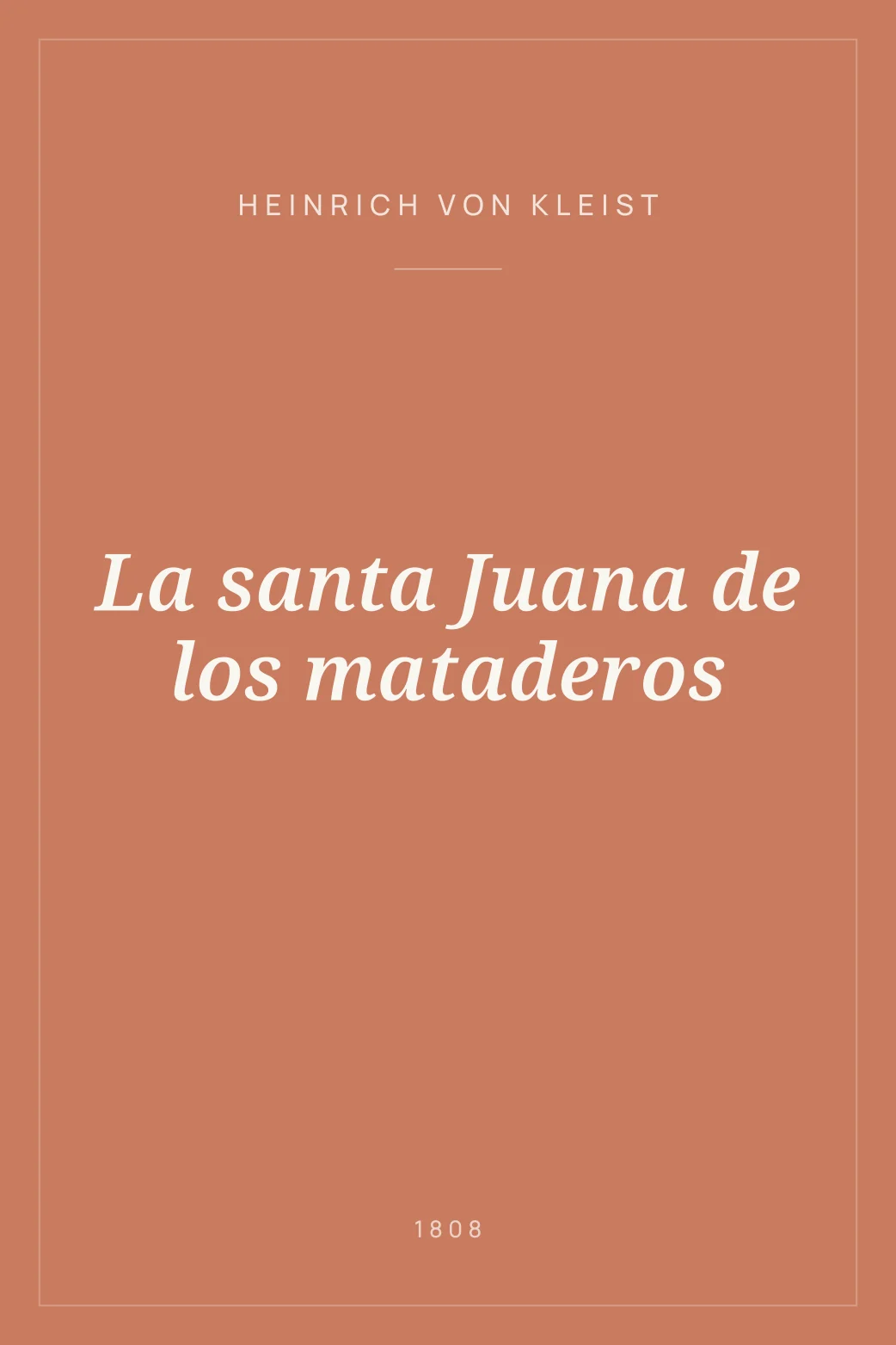 Portada de La santa Juana de los mataderos