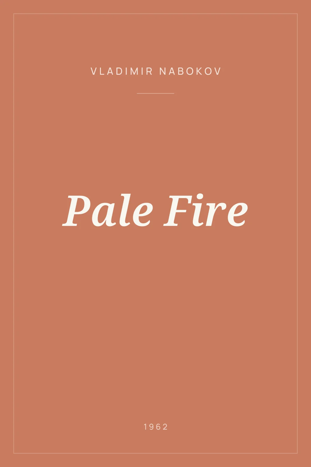 Portada de Pale Fire