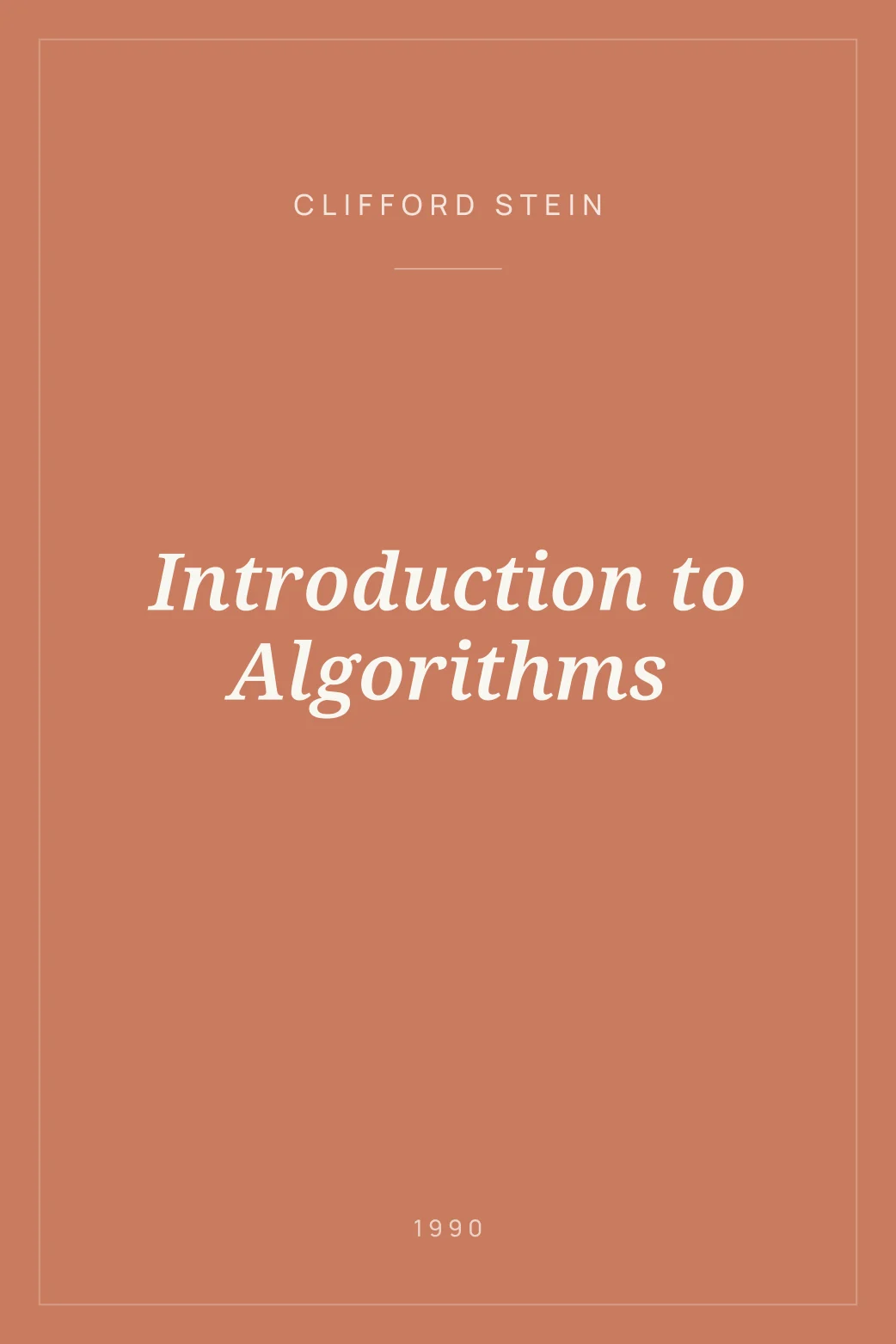 Portada de Introduction to Algorithms