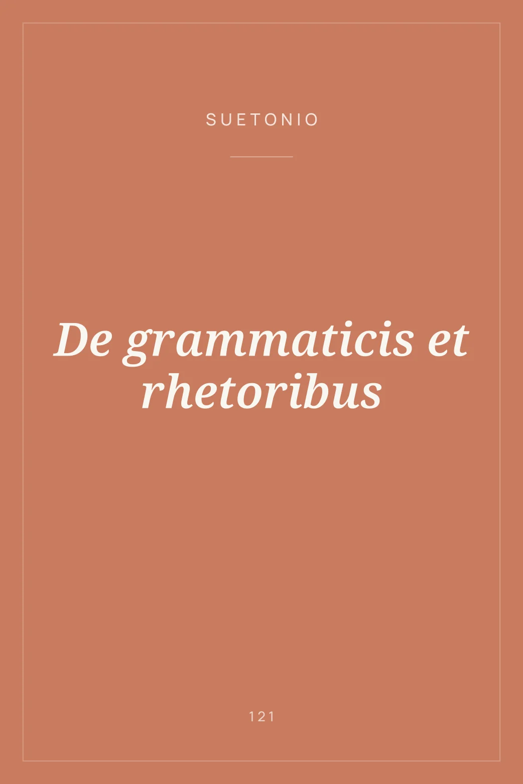 Portada de De grammaticis et rhetoribus