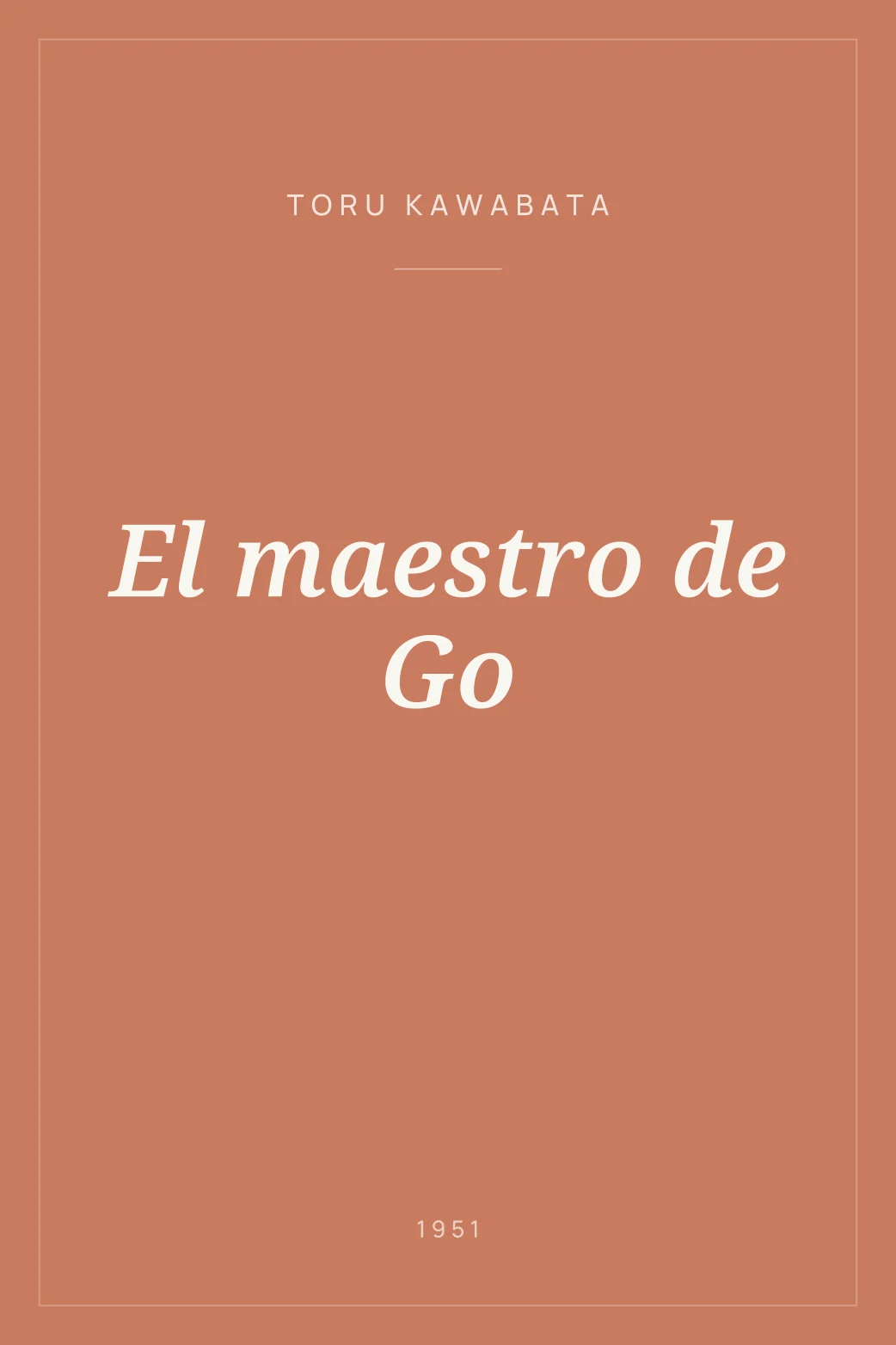 Portada de El maestro de Go