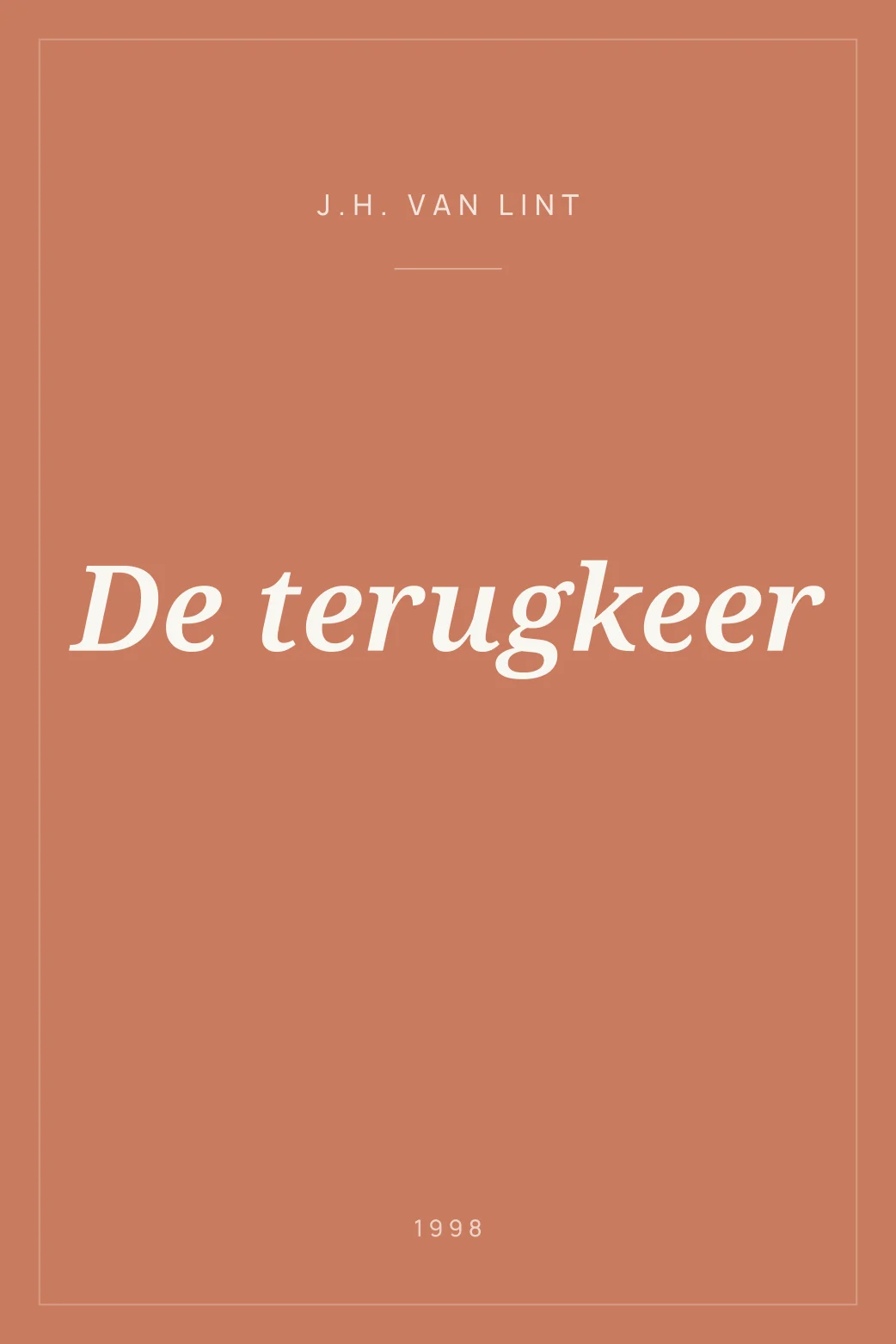 Portada de De terugkeer