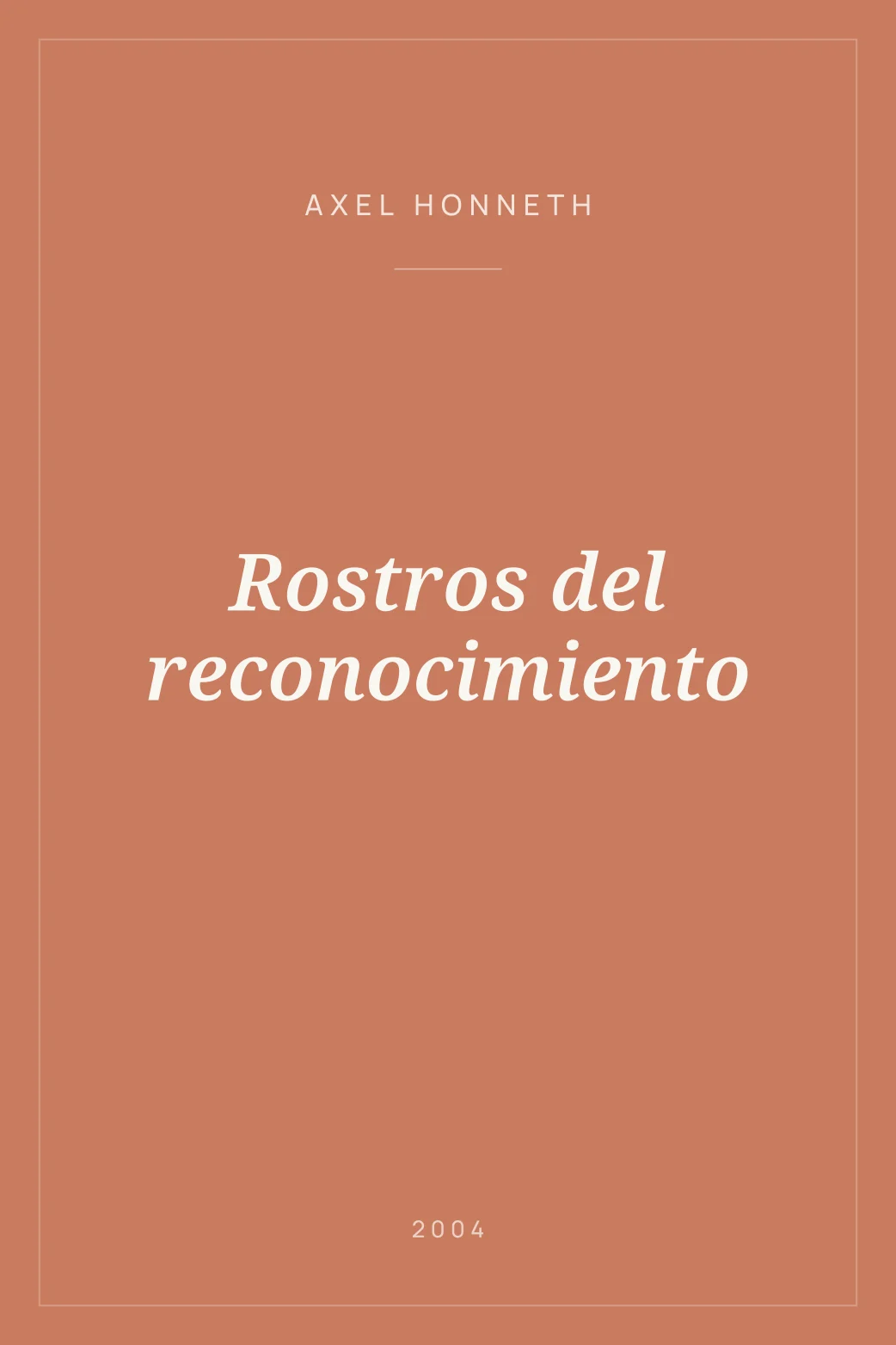Portada de Rostros del reconocimiento