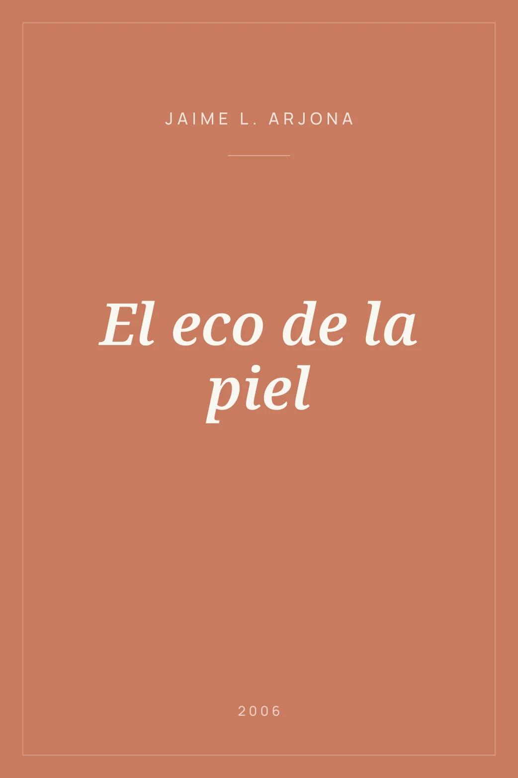 Portada de El eco de la piel