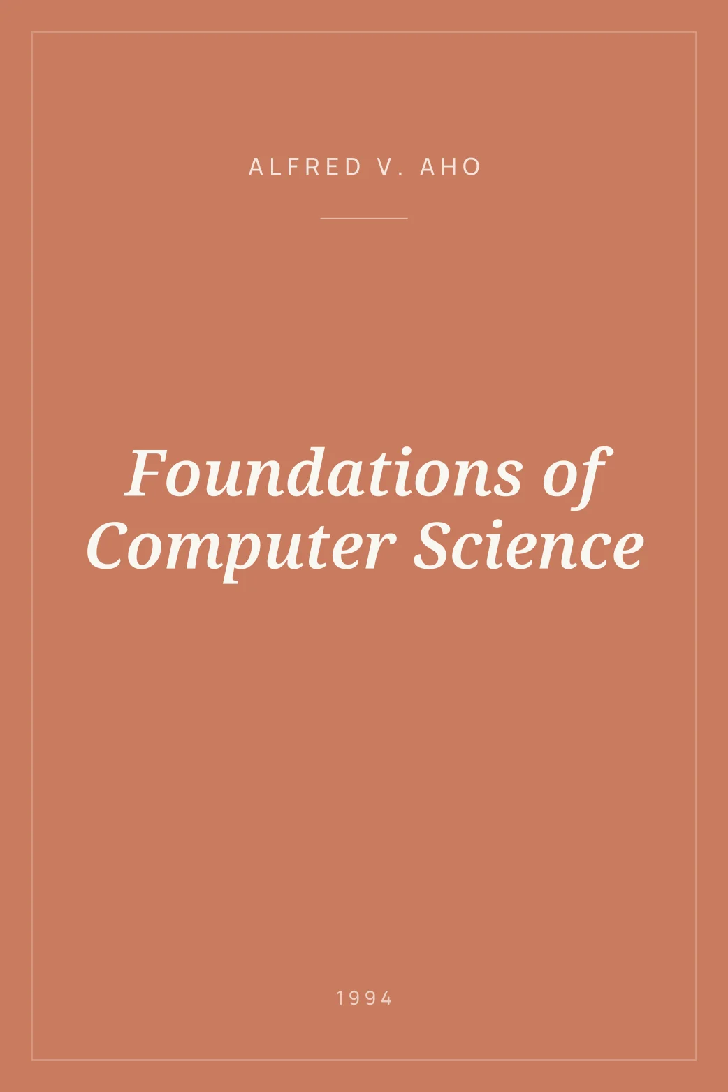 Portada de Foundations of Computer Science