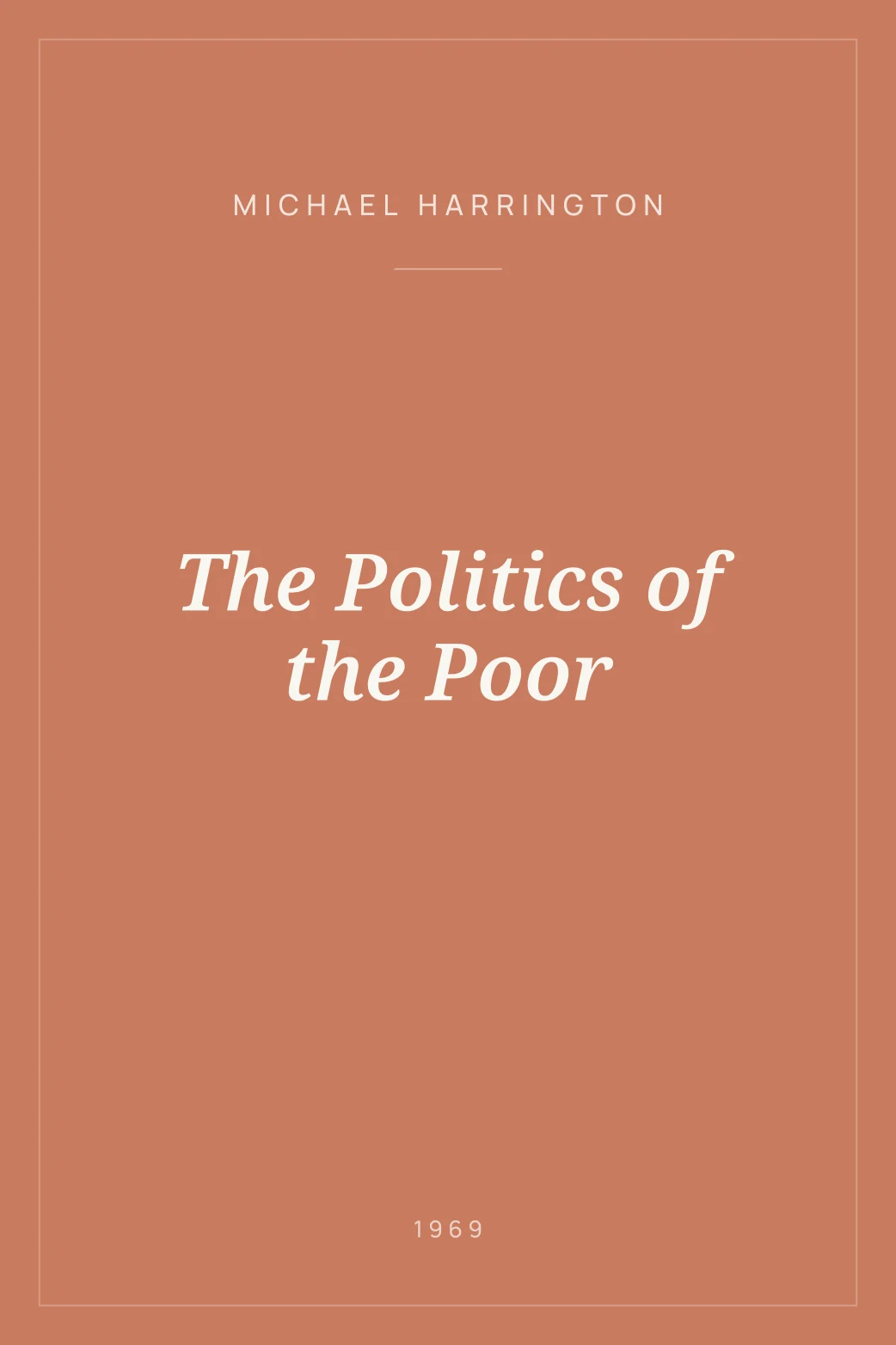 Portada de The Politics of the Poor