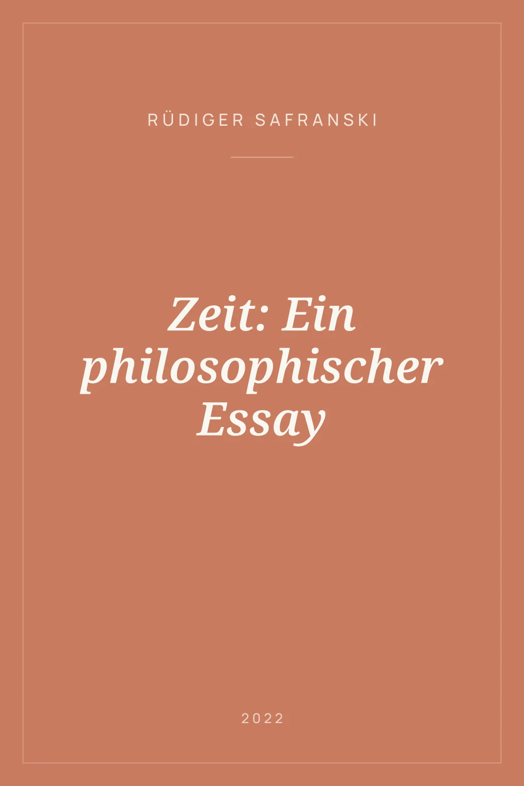 Portada de Zeit: Ein philosophischer Essay