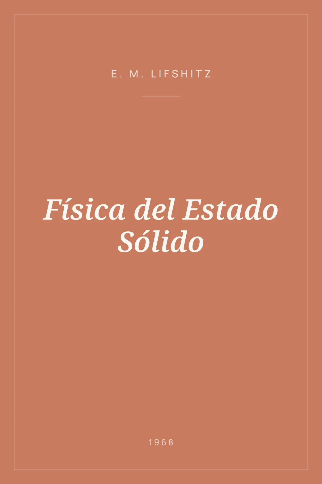 Portada de Física del Estado Sólido