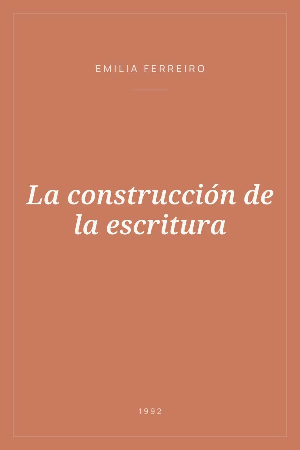 Portada de La construcción de la escritura