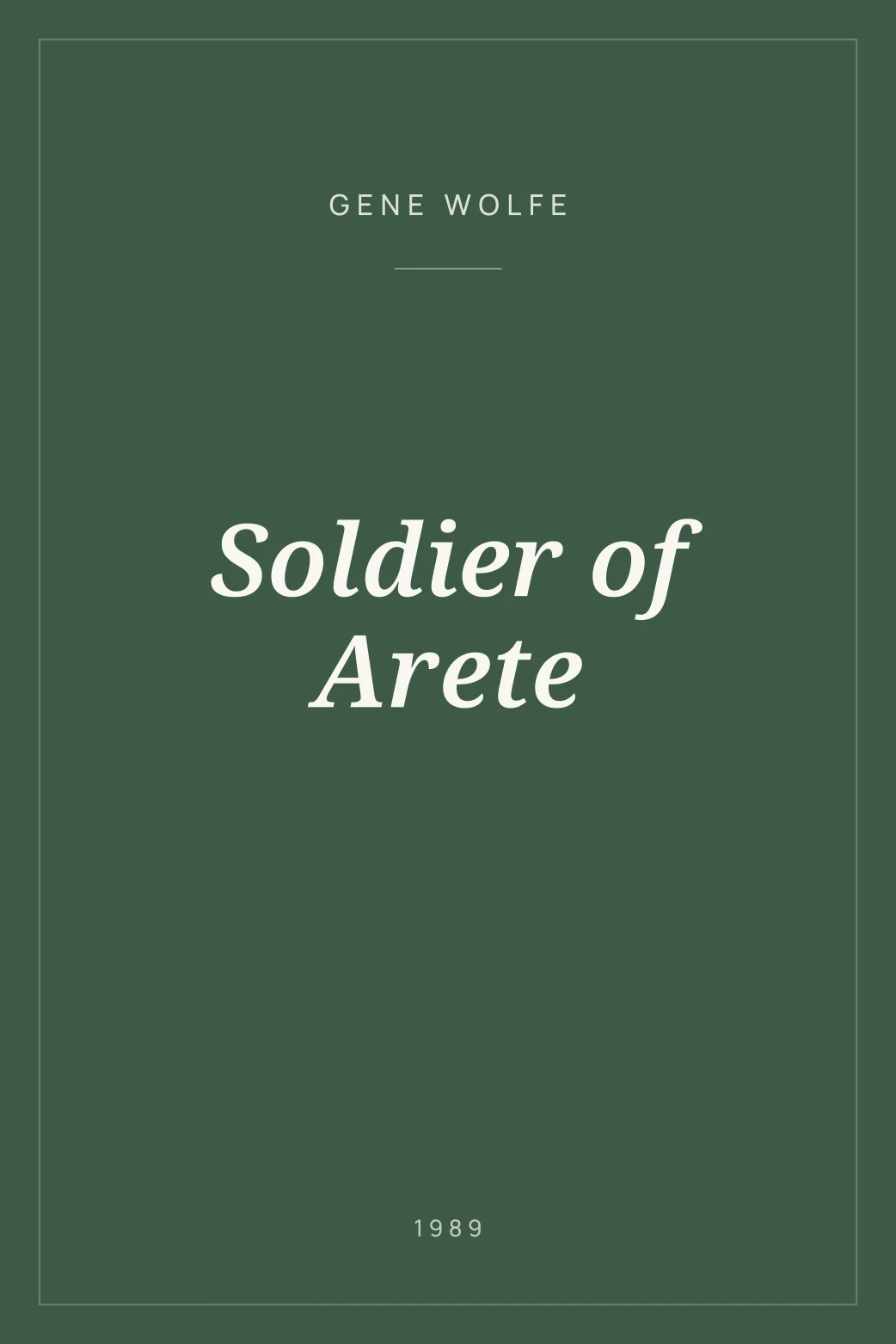 Portada de Soldier of Arete
