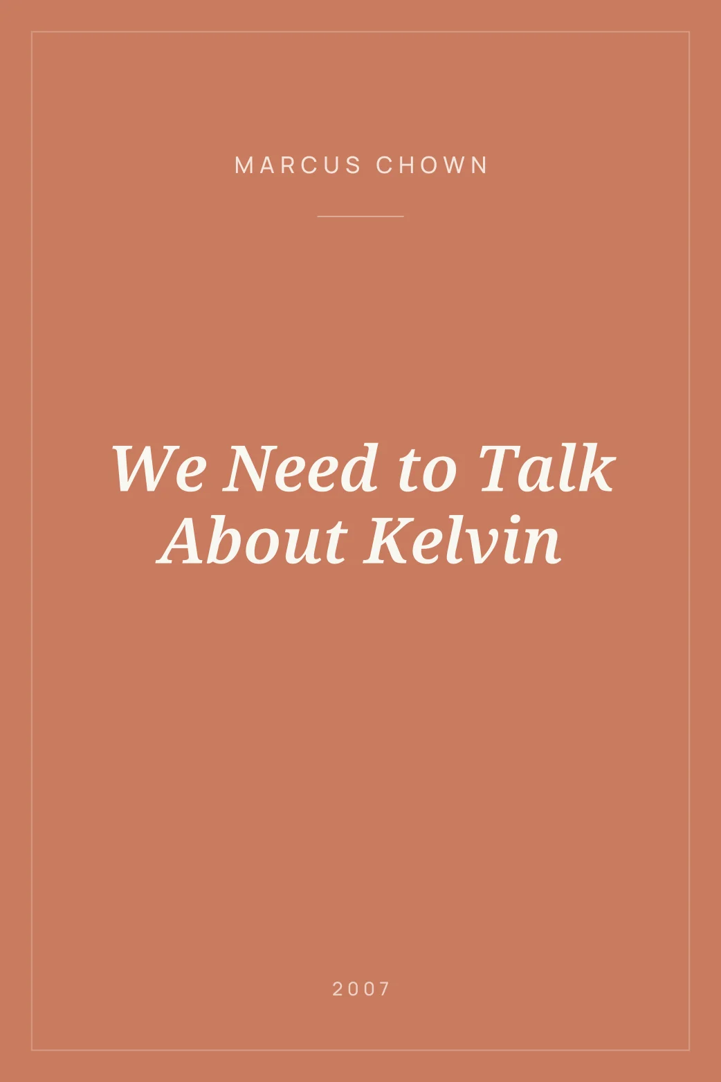Portada de We Need to Talk About Kelvin