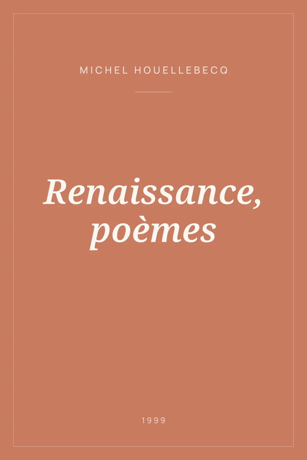 Portada de Renaissance, poèmes