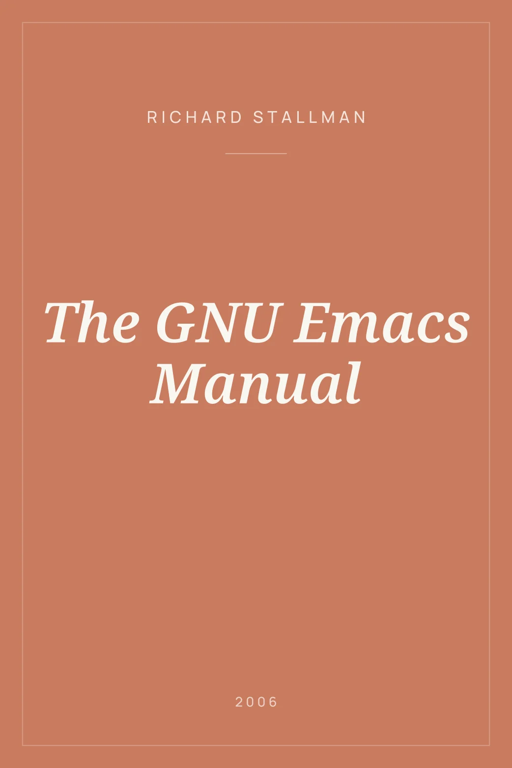 Portada de The GNU Emacs Manual
