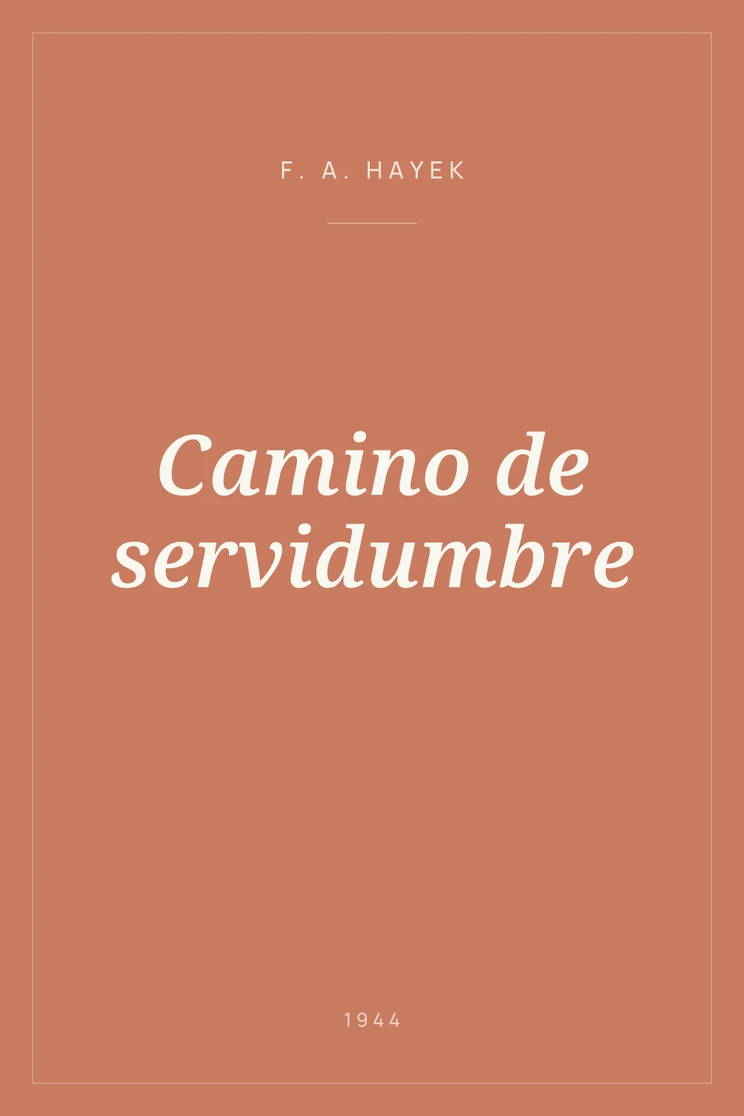 Portada de Camino de servidumbre