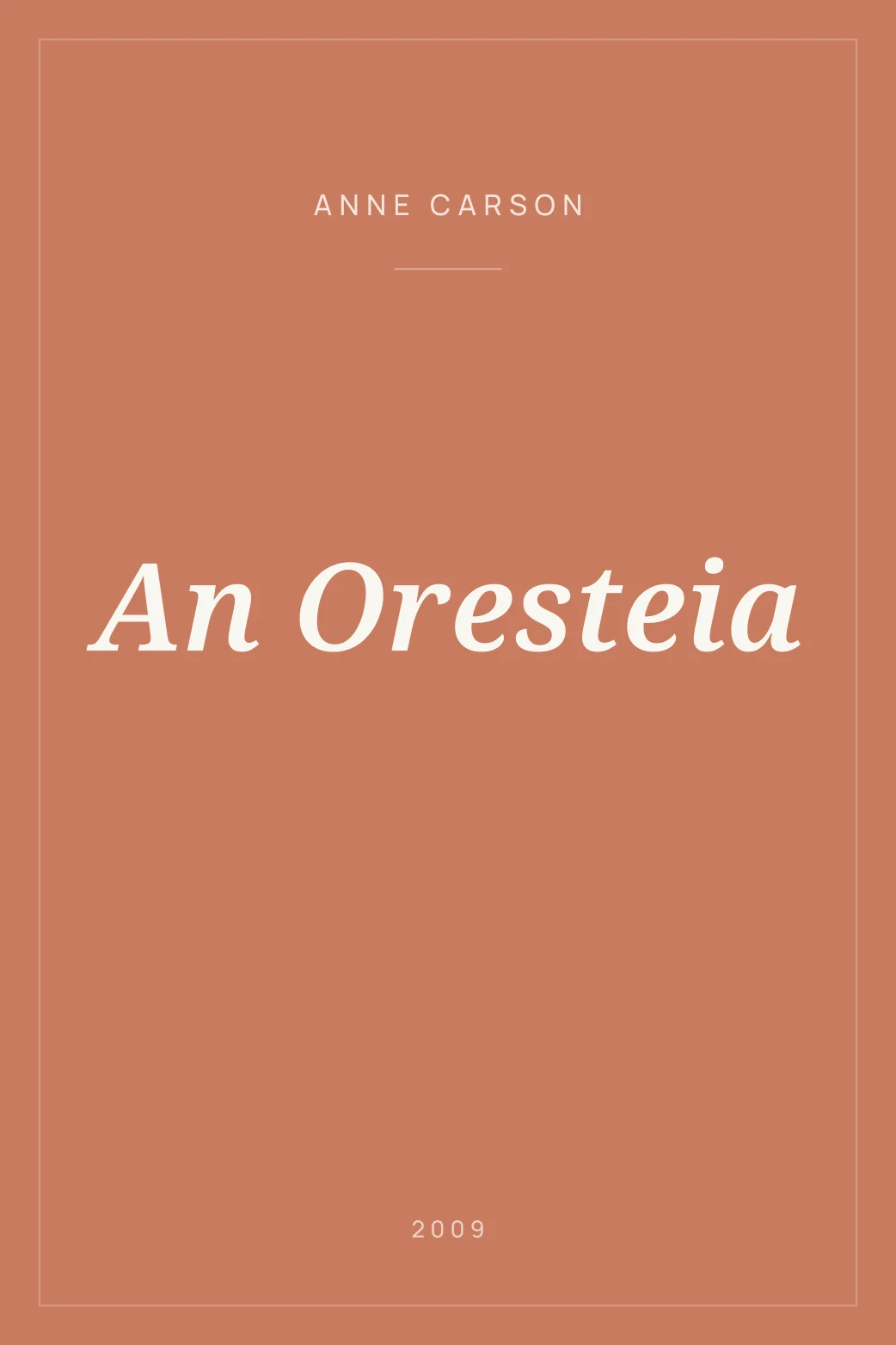 Portada de An Oresteia