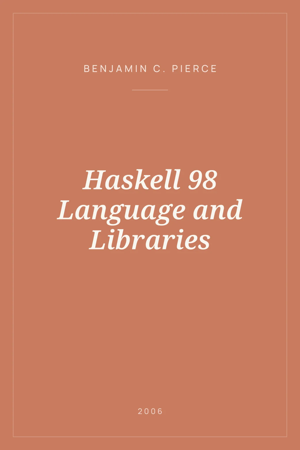 Portada de Haskell 98 Language and Libraries