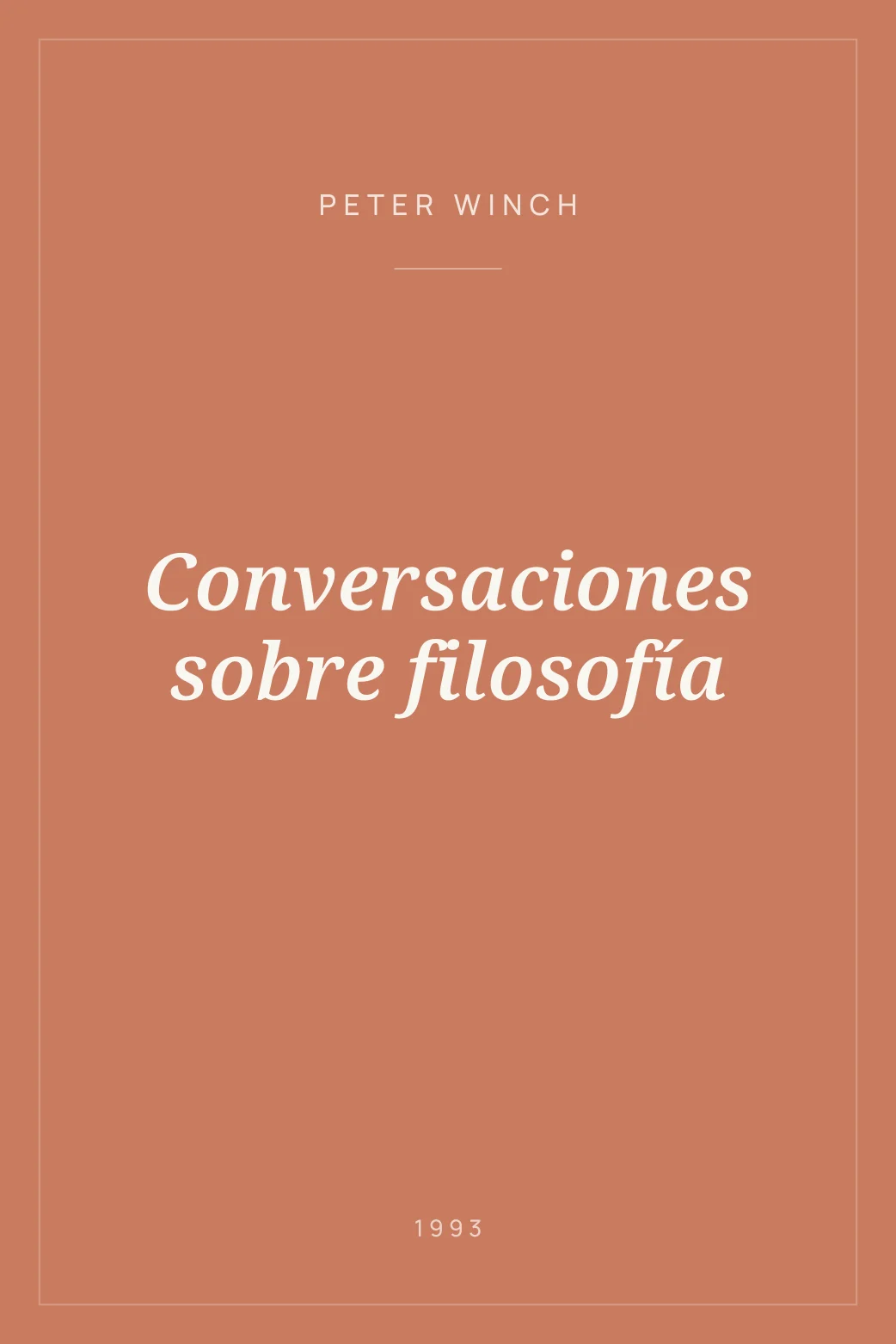 Portada de Conversaciones sobre filosofía