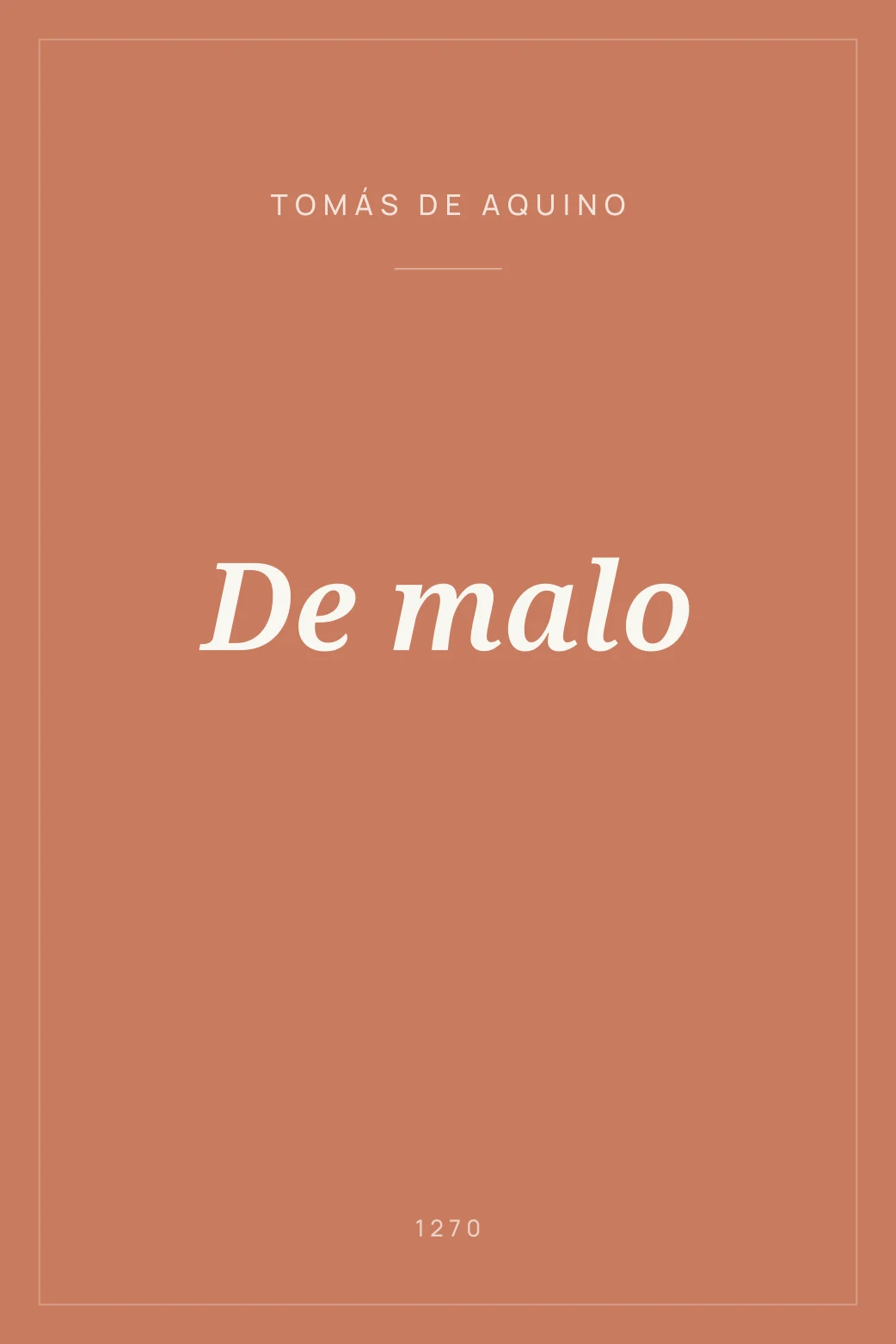 Portada de De malo