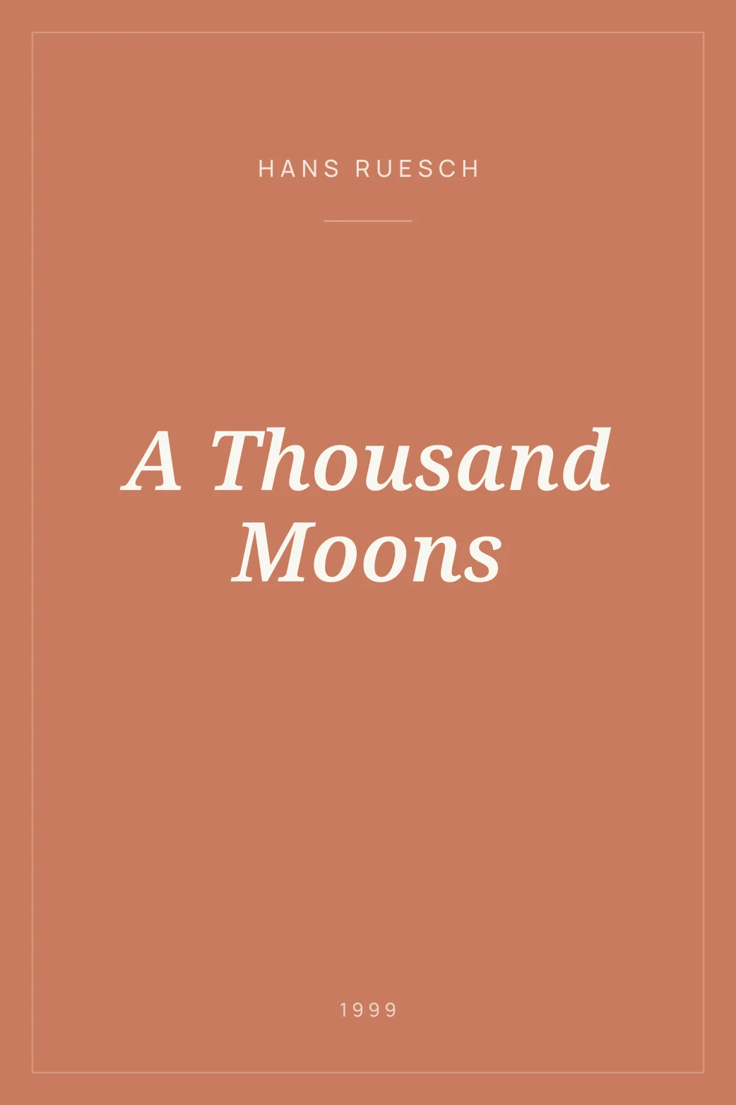 Portada de A Thousand Moons