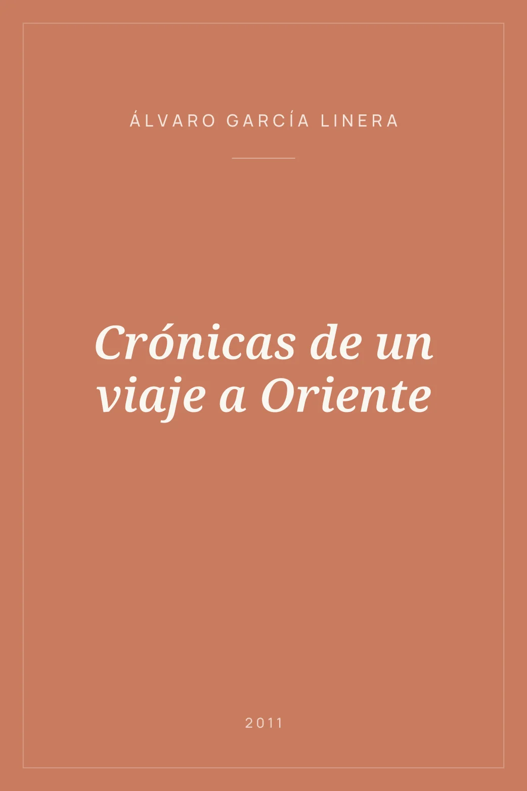 Portada de Crónicas de un viaje a Oriente